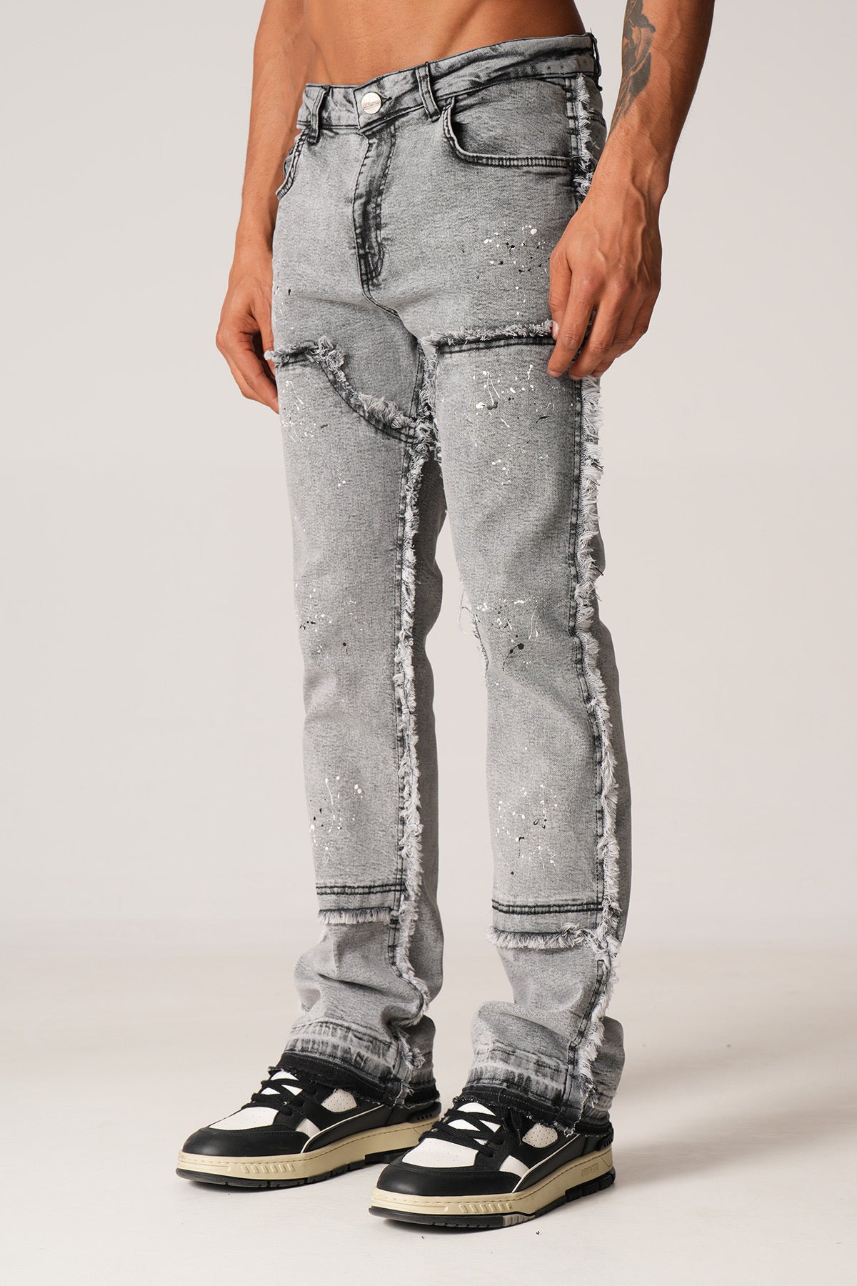 FLARE JEAN DESTROY- GRIS