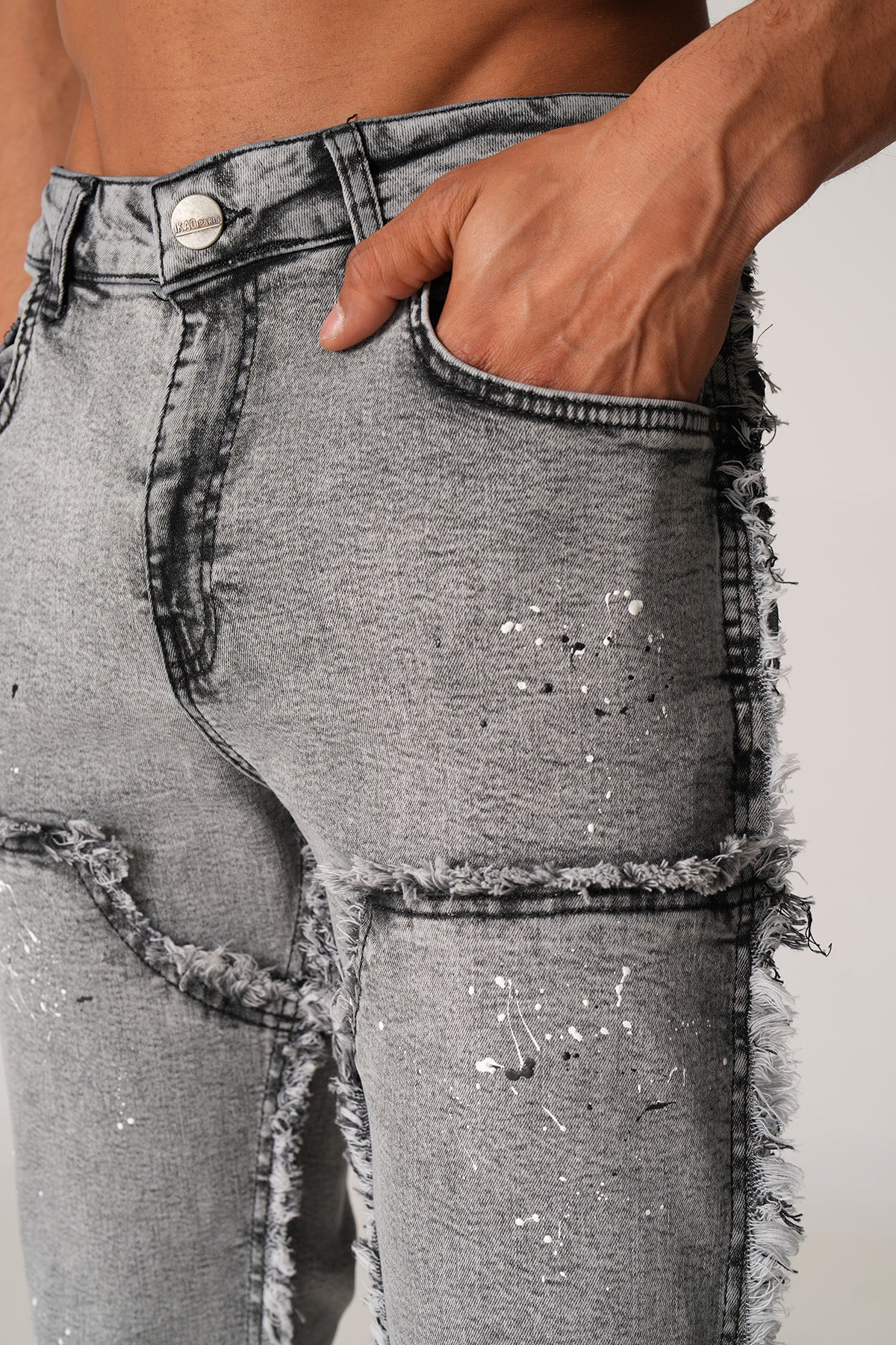 FLARE JEAN DESTROY- GRIS