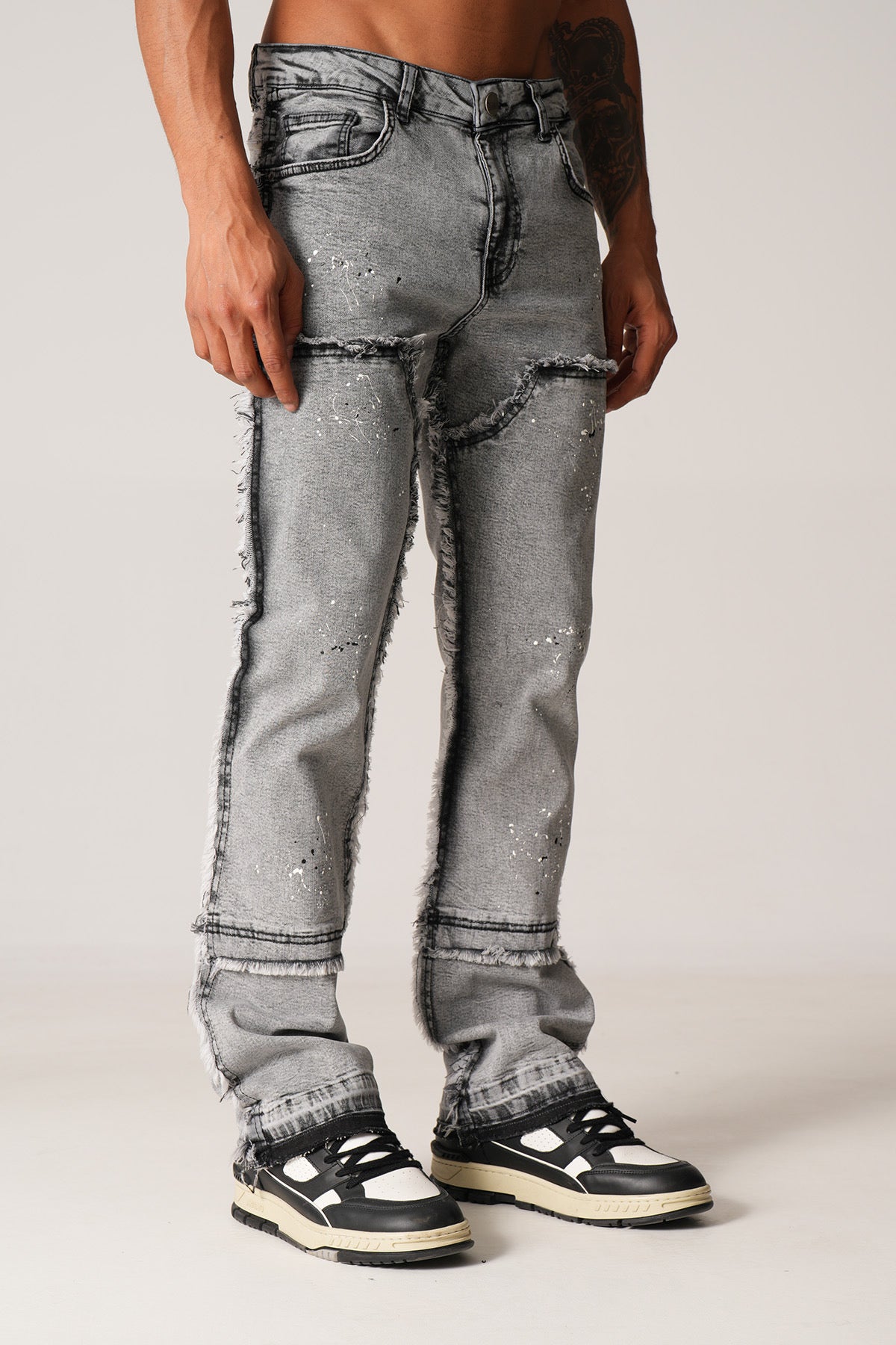 FLARE JEAN DESTROY- GRIS