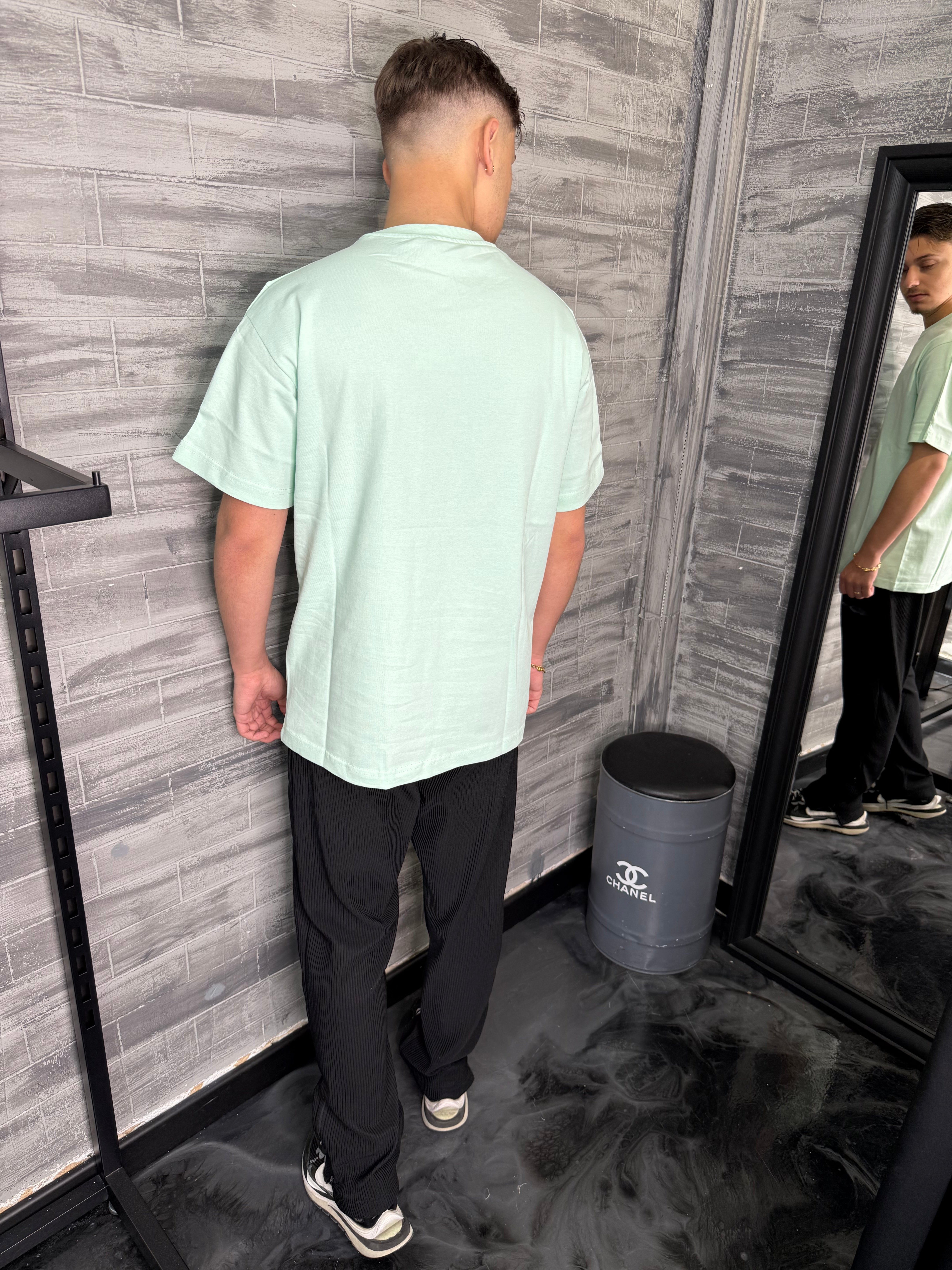 T-shirt mint coeur noir