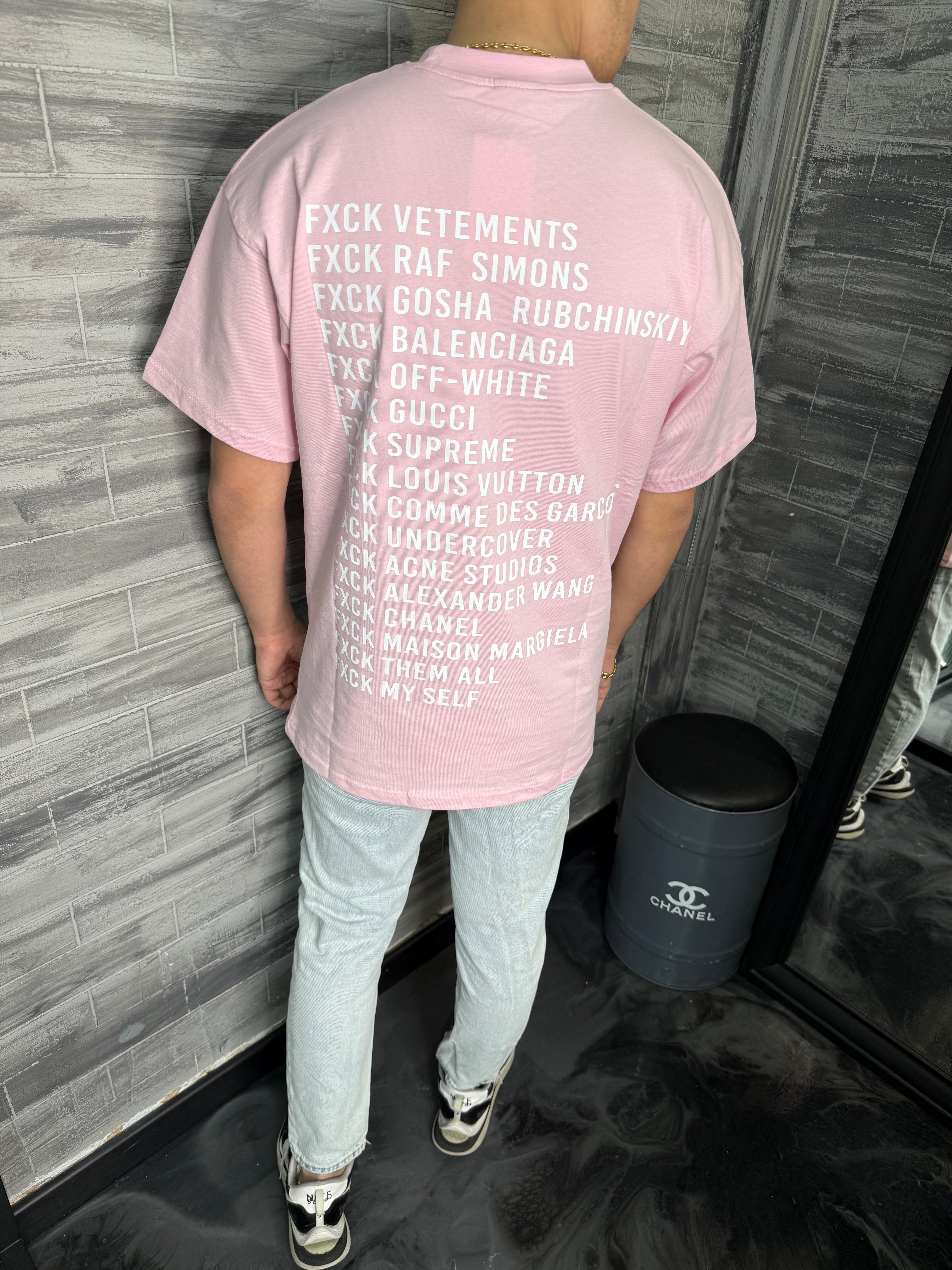 T-shirt Rose Fuck les marques