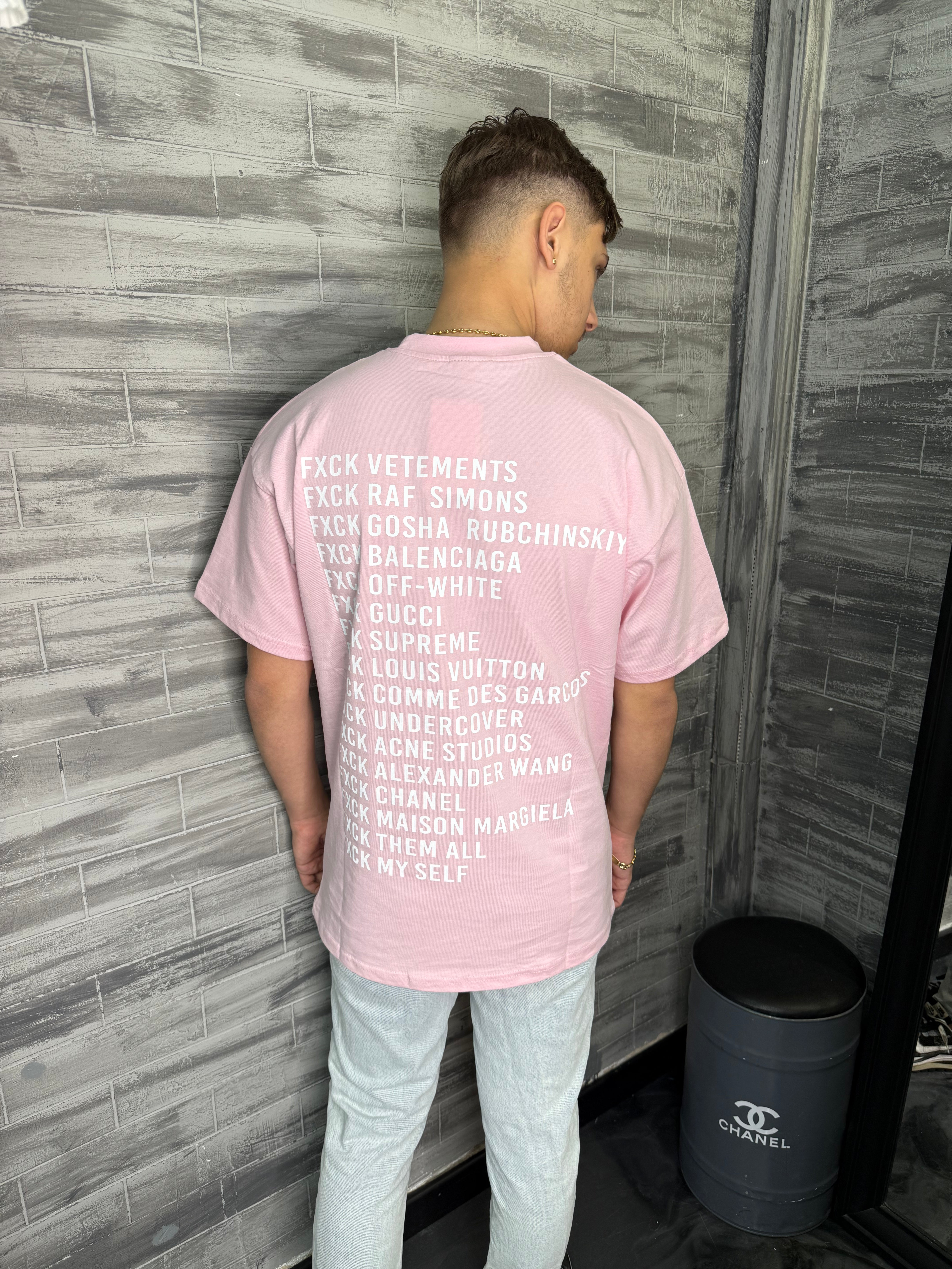 T-shirt Rose Fuck les marques