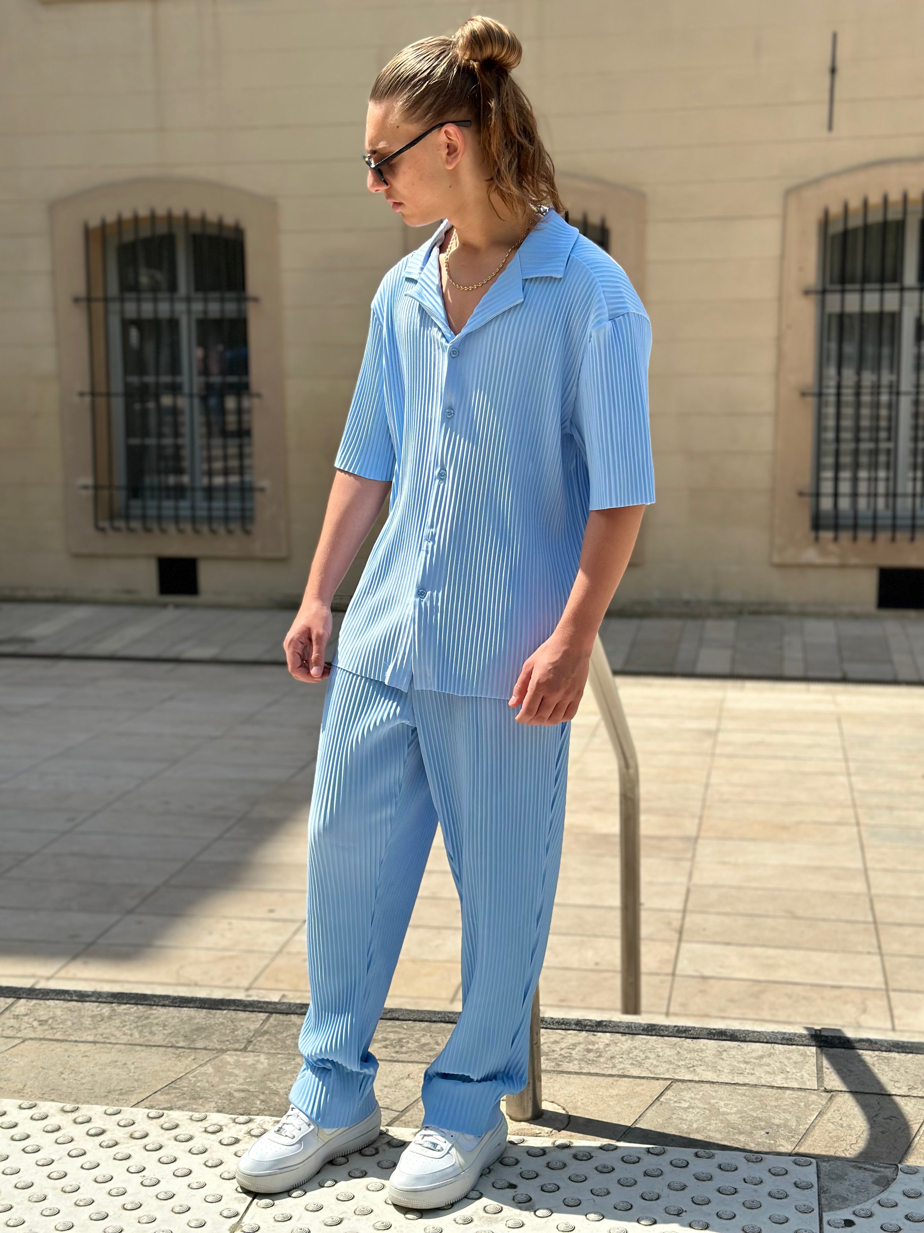 Ensemble Pablo Chemise pantalon Oversize Bleu