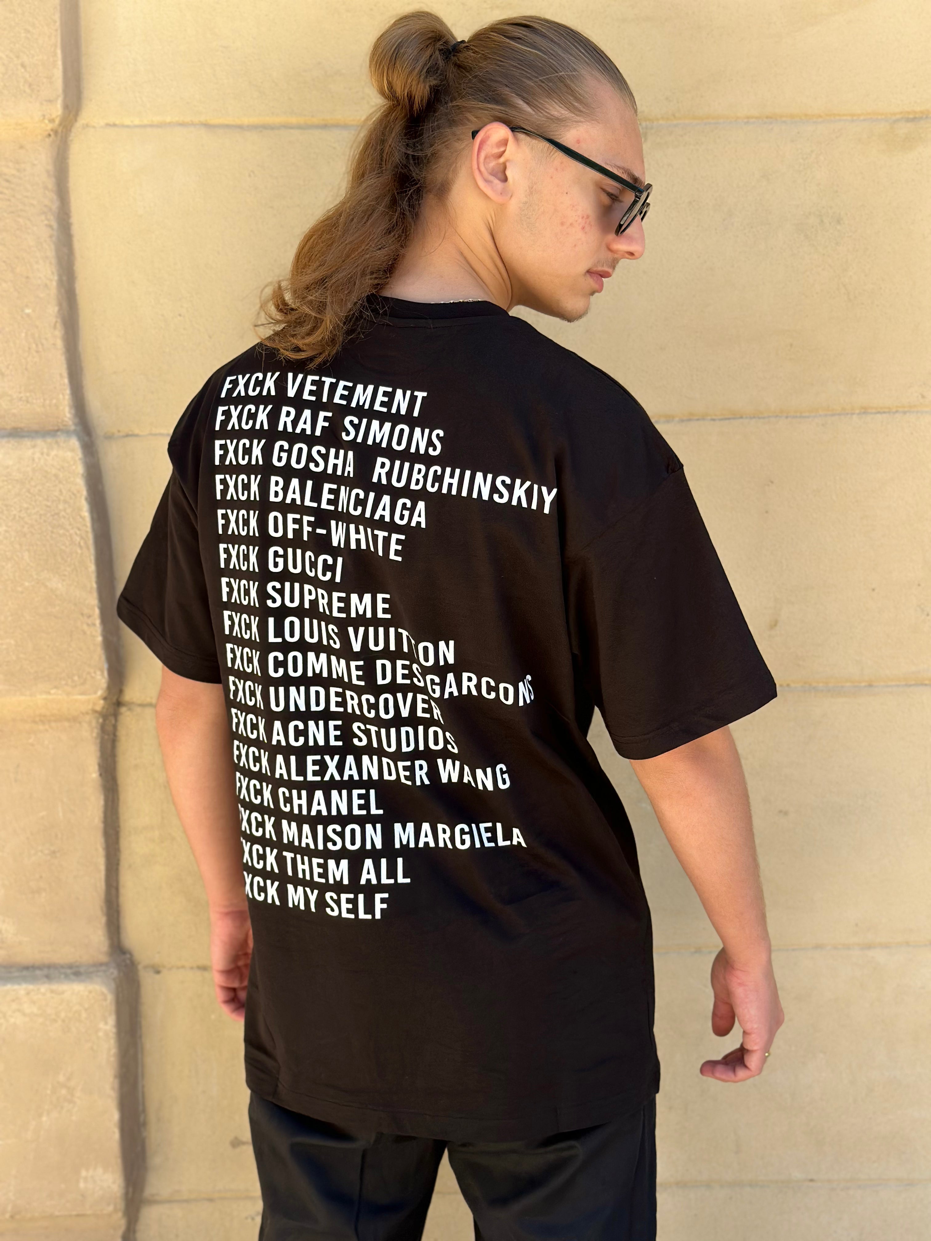 Aarhon - Beige t shirt Fuck the brands