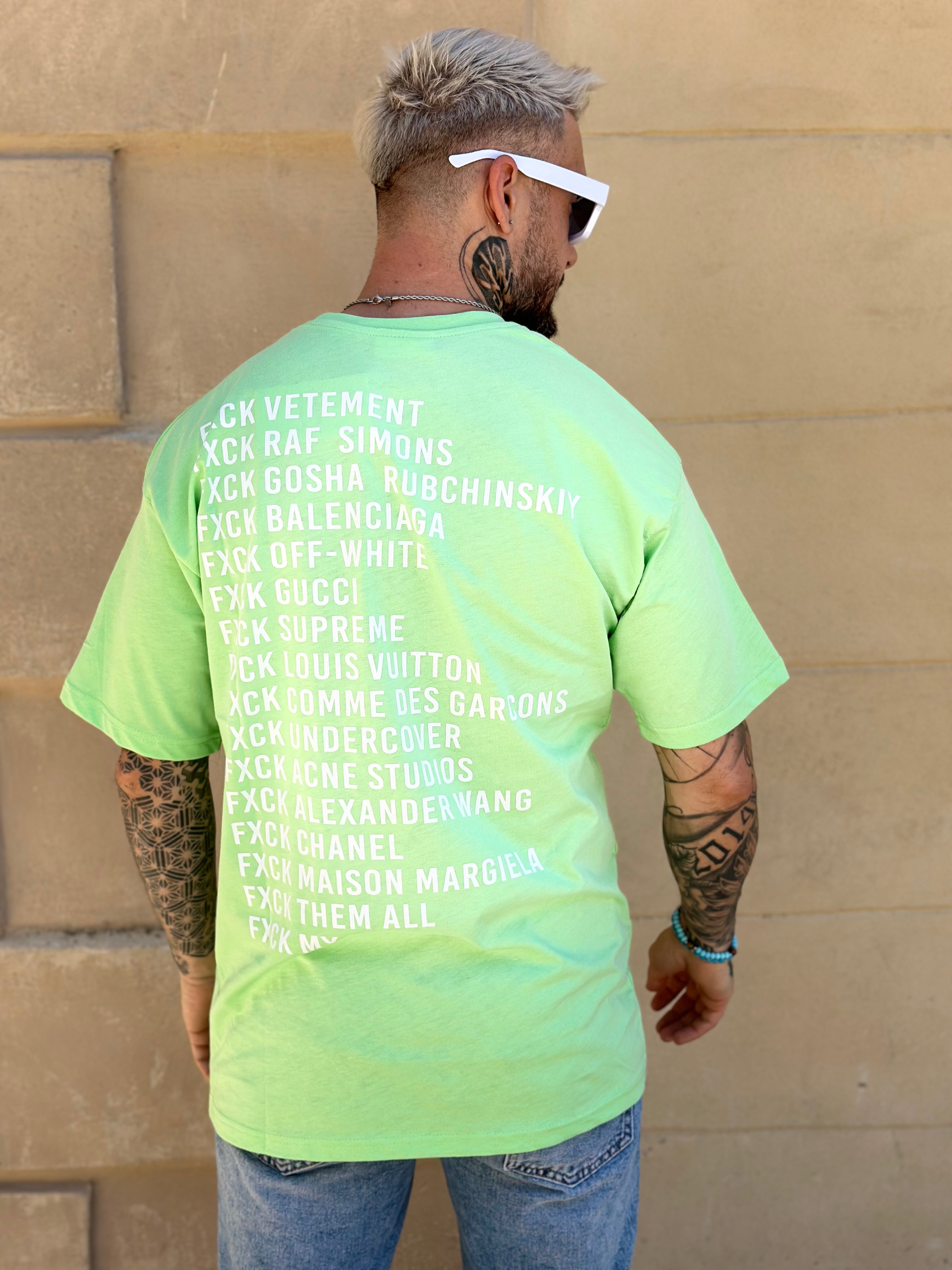 Aarhon - Beige t shirt Fuck the brands