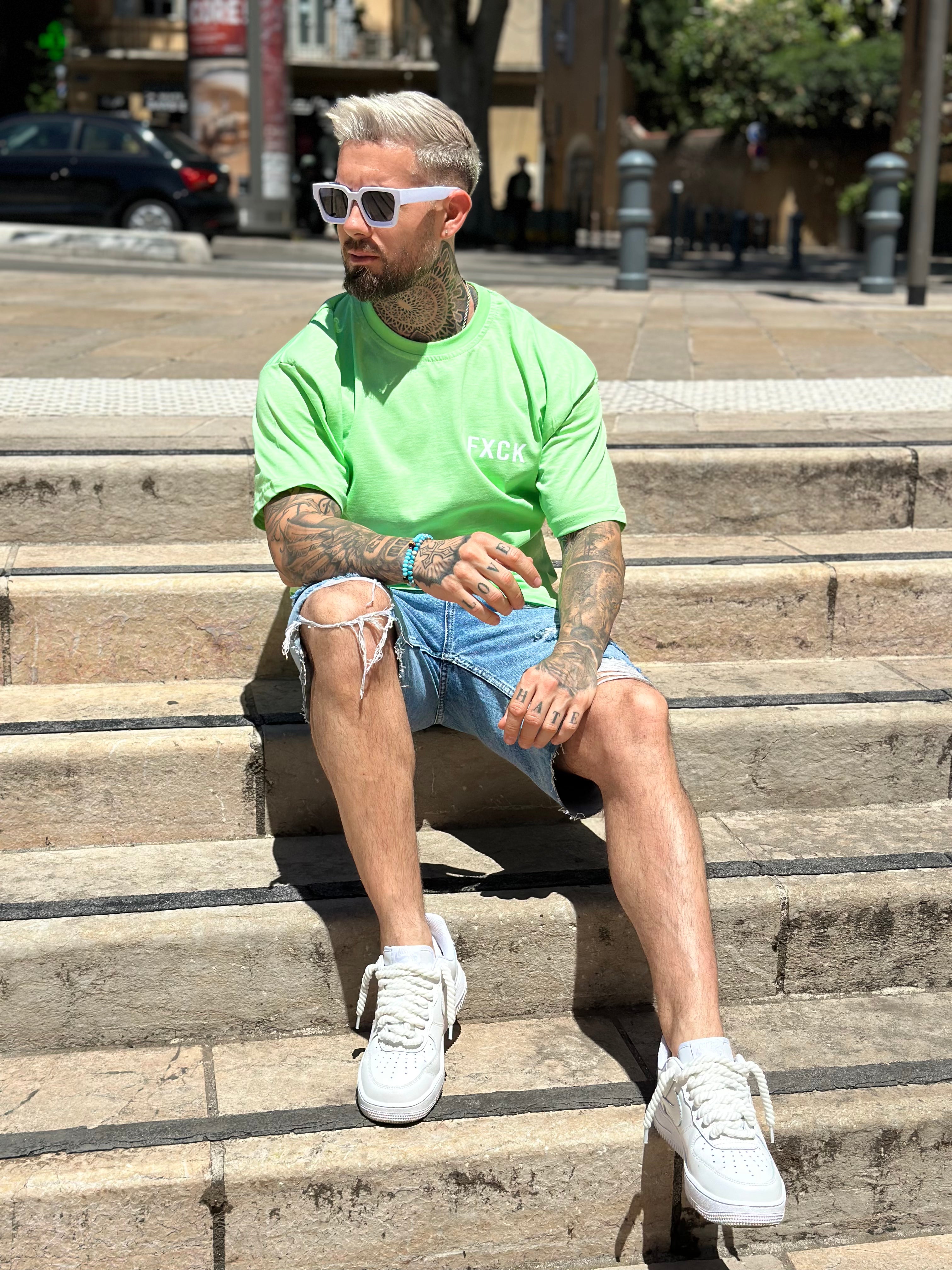 Aarhon - Beige t shirt Fuck the brands