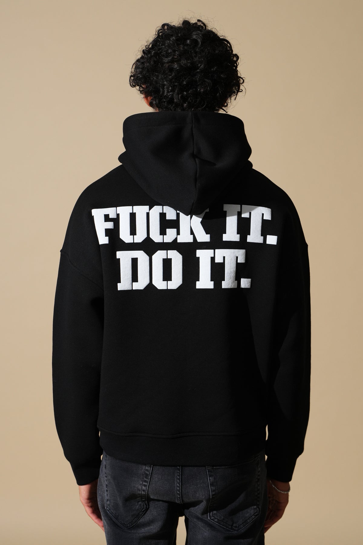 Sweat capuche noir Fuck it Do It