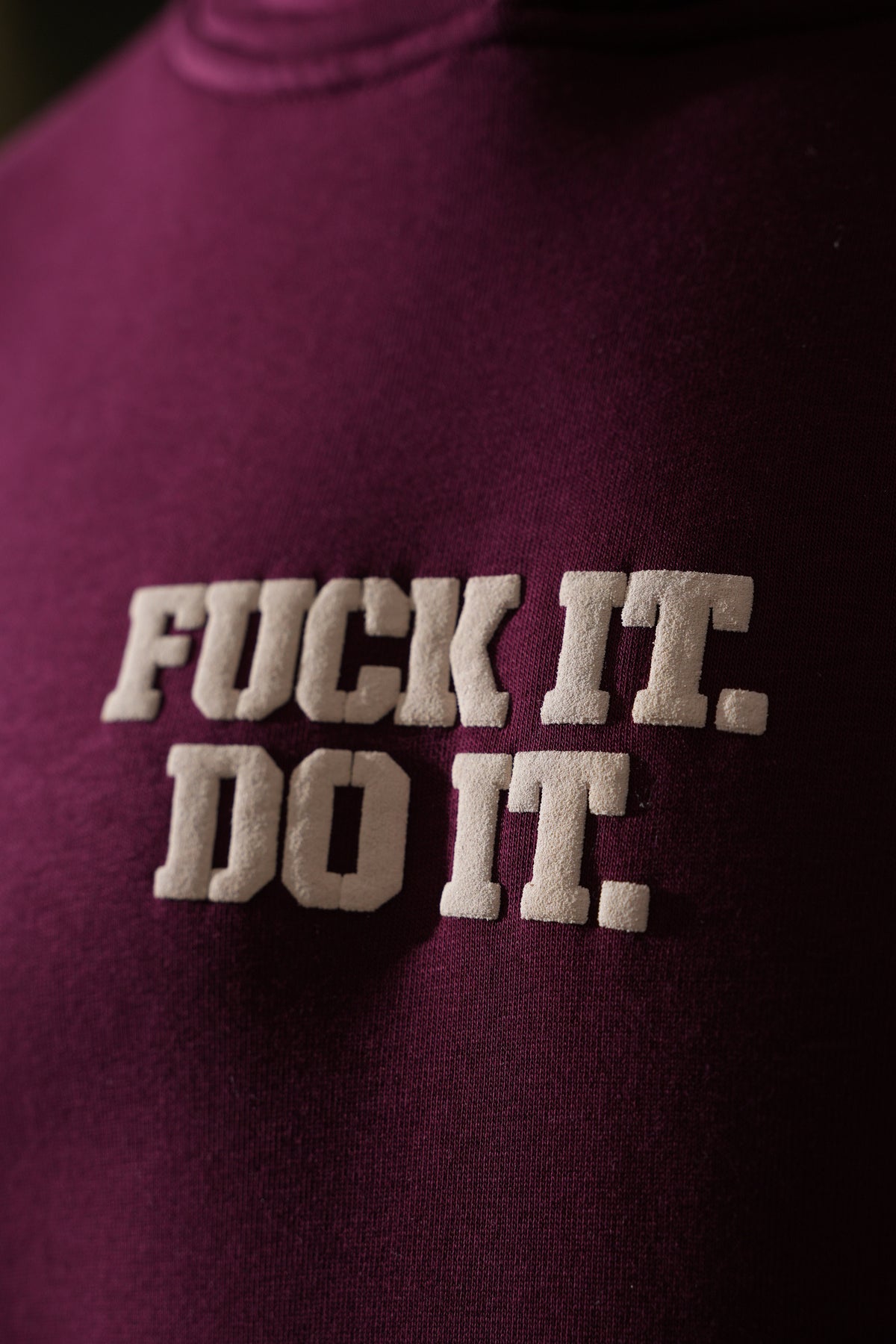 Sweat capuche bordeaux Fuck it Do It