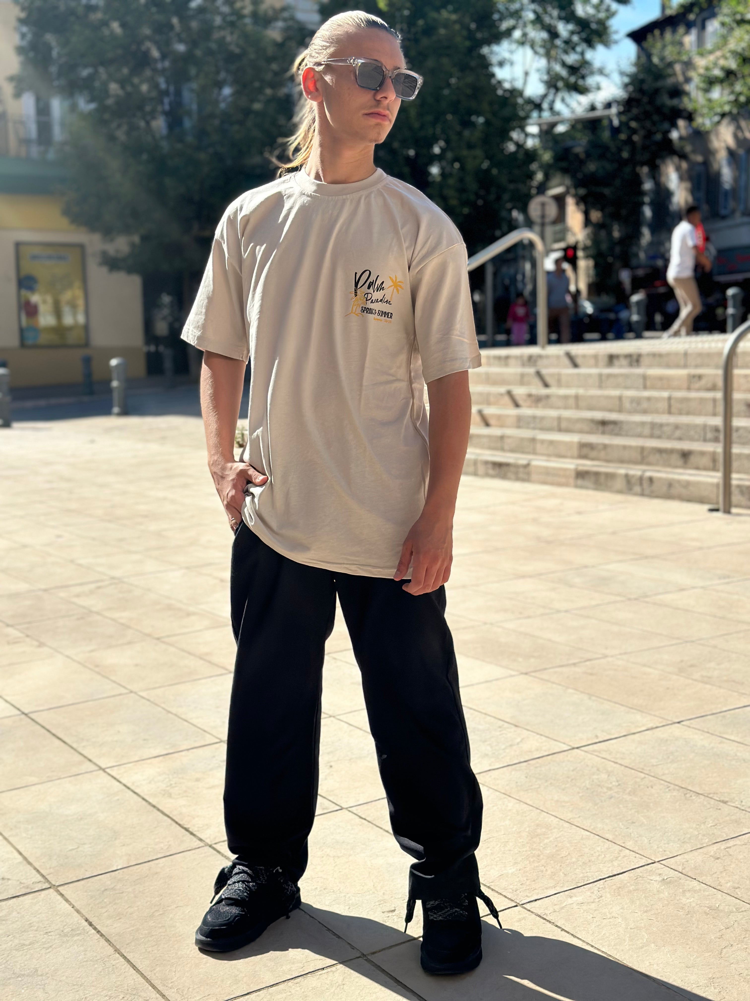 Aarhon - Beige t shirt Fuck the brands