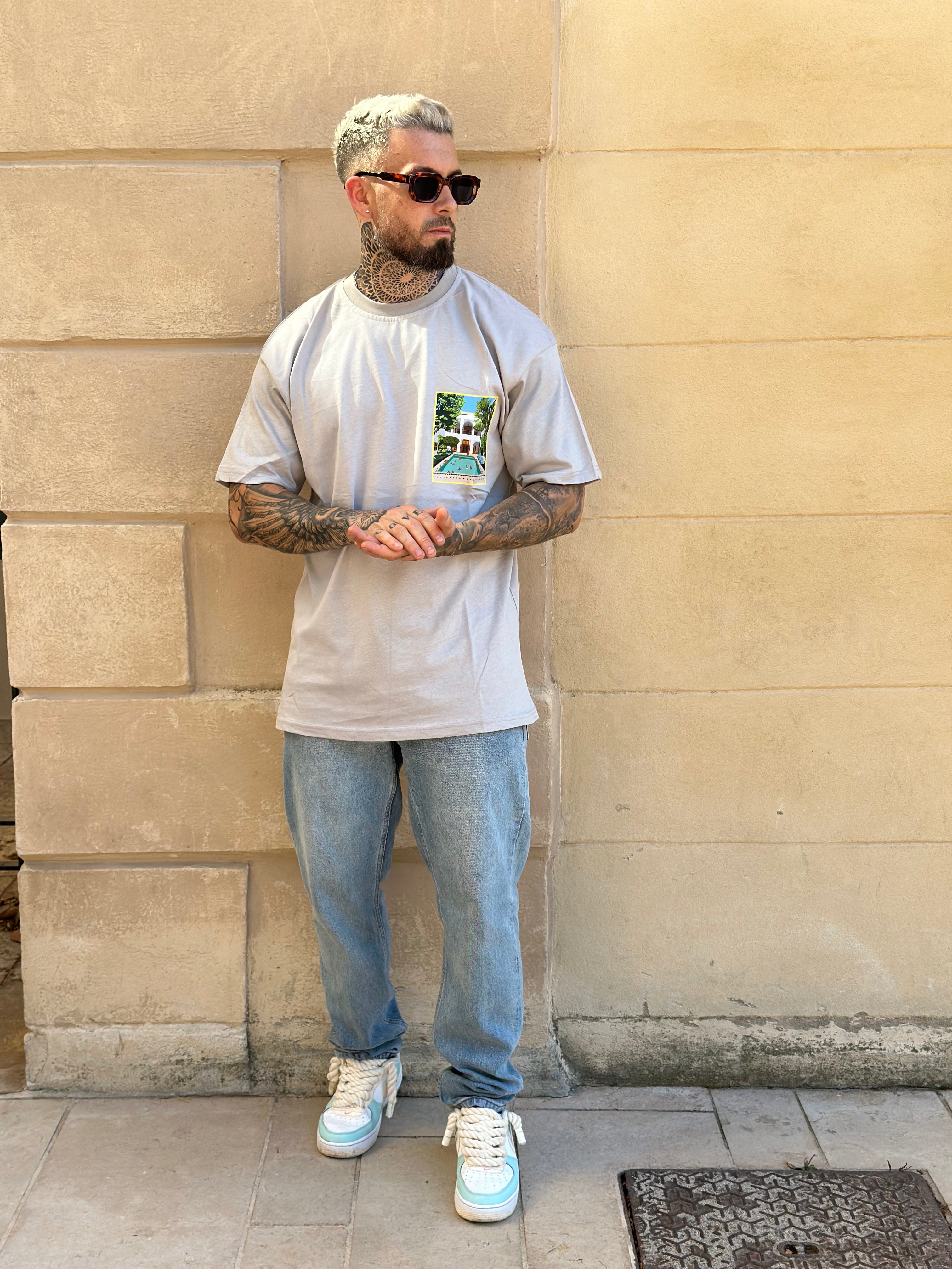 Aarhon - Beige t shirt Fuck the brands