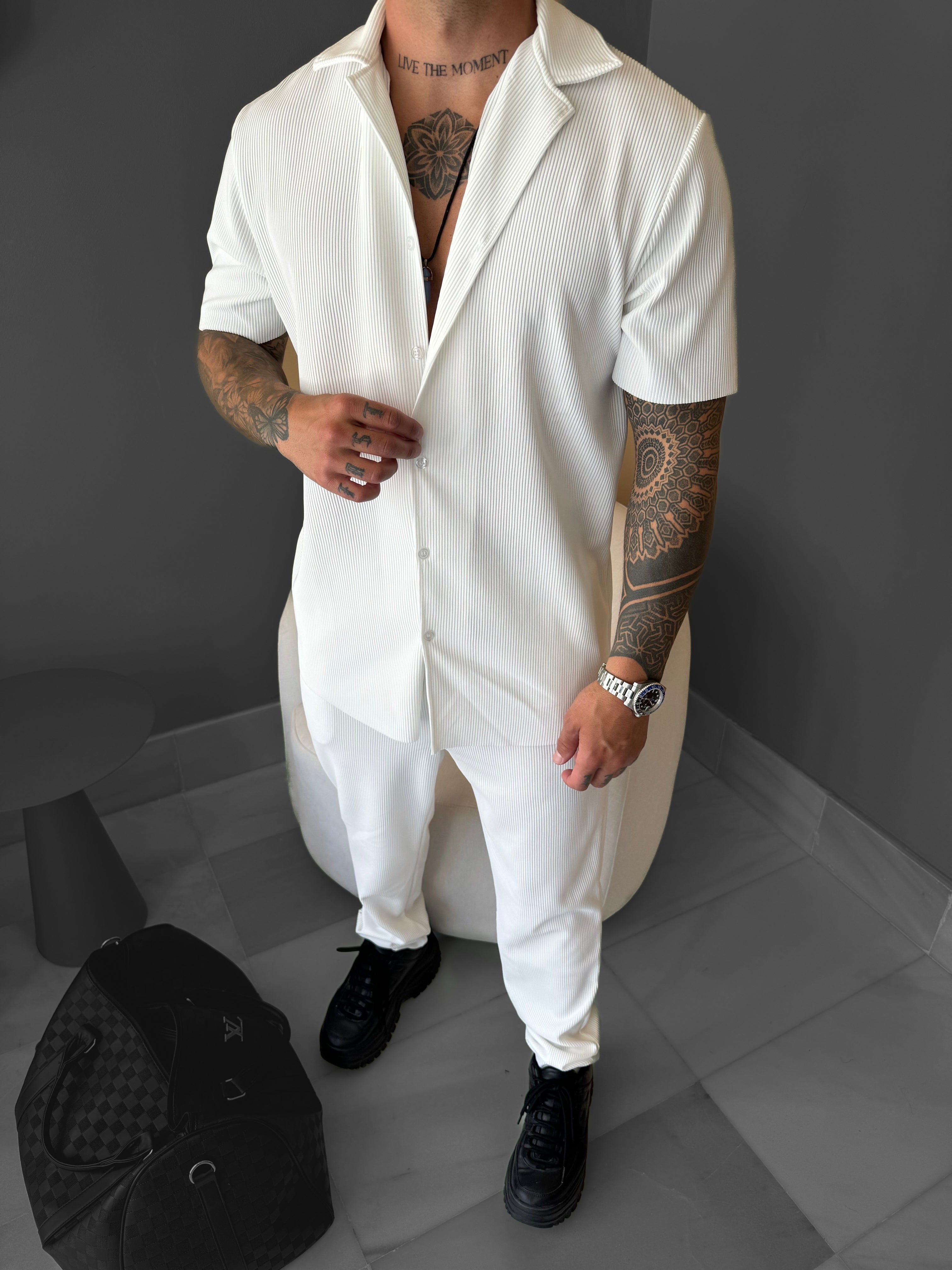 Ensemble Pablo Chemise pantalon Blanc