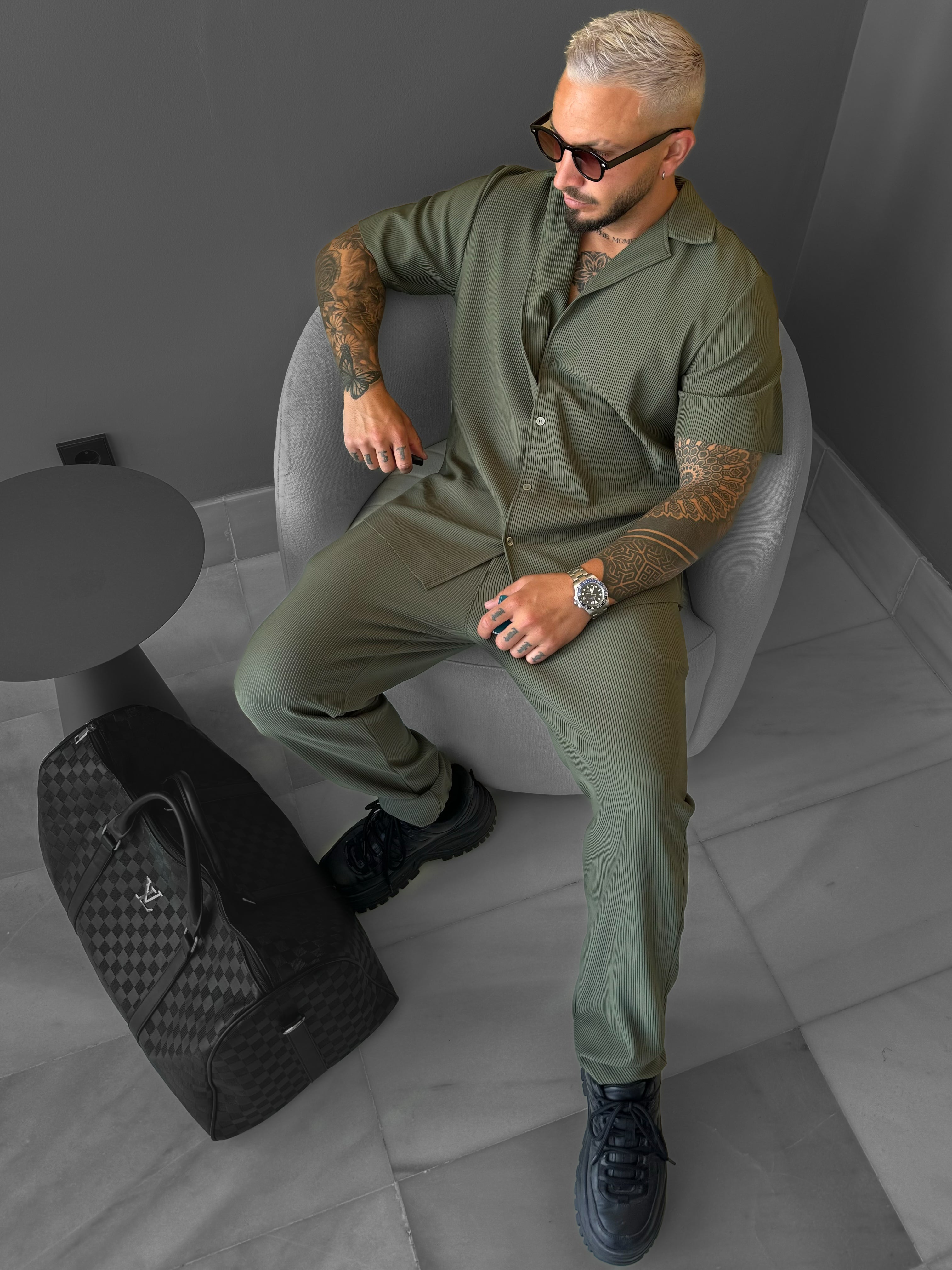 Ensemble Pablo Chemise pantalon Kaki