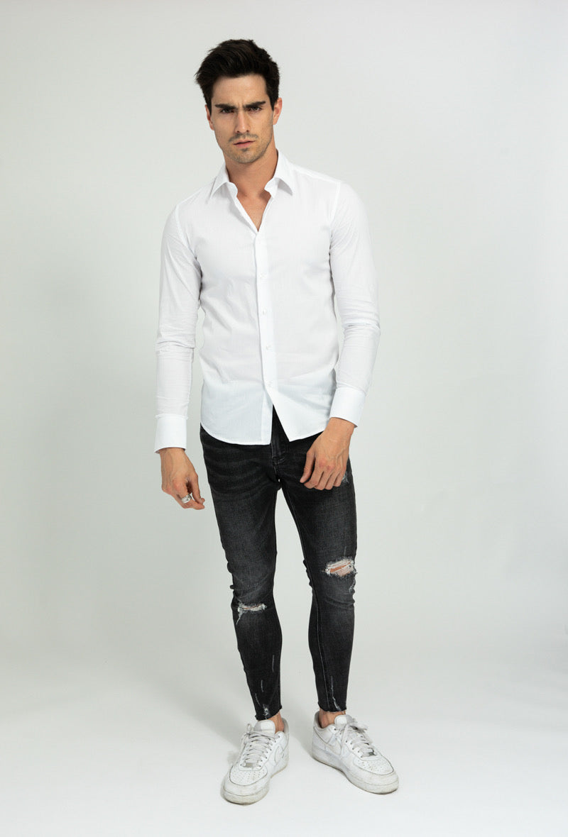 Chemise manche longue cosy blanche