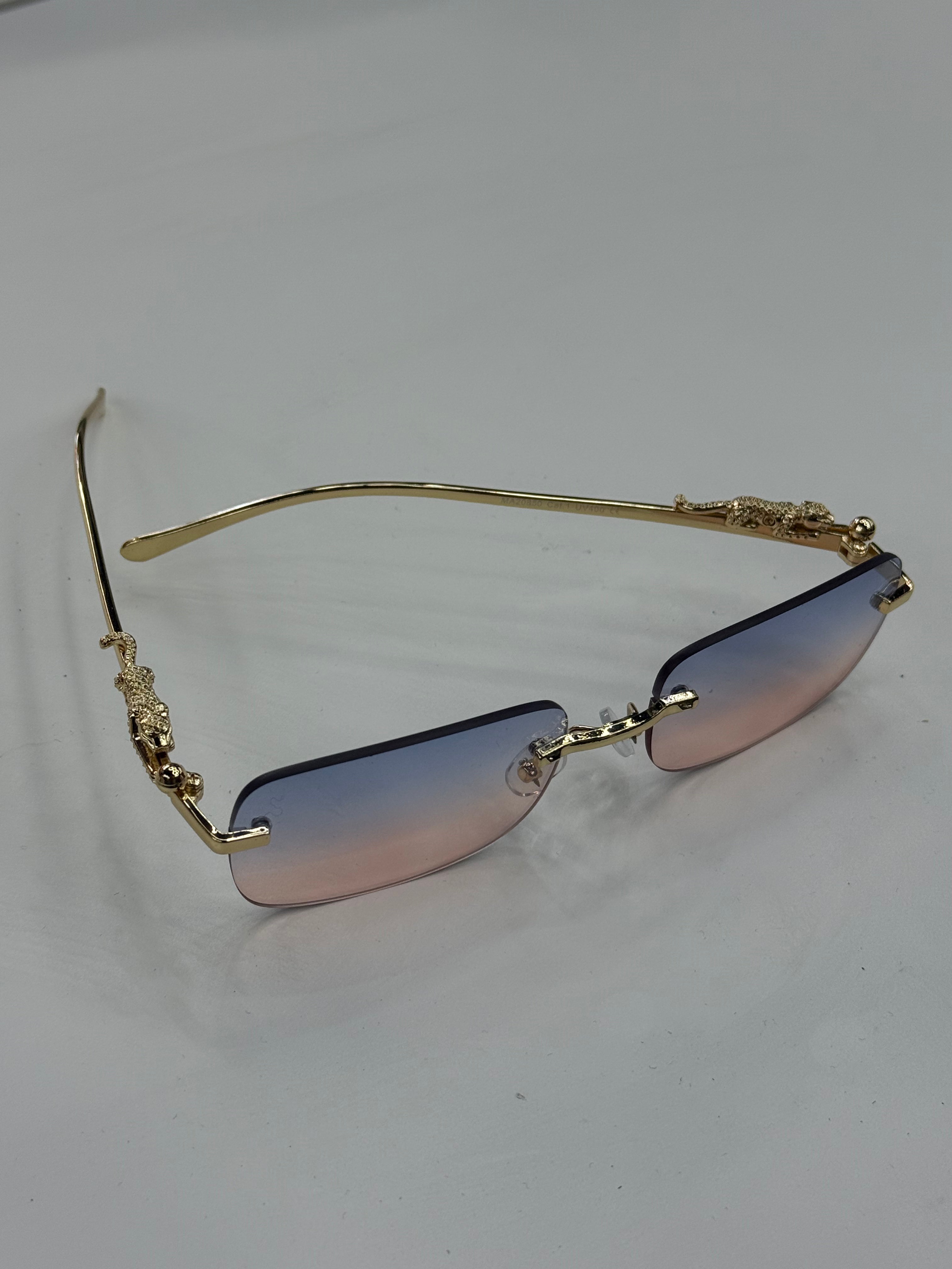 Lunette - Ninho jaguar - bleu dégradée rose