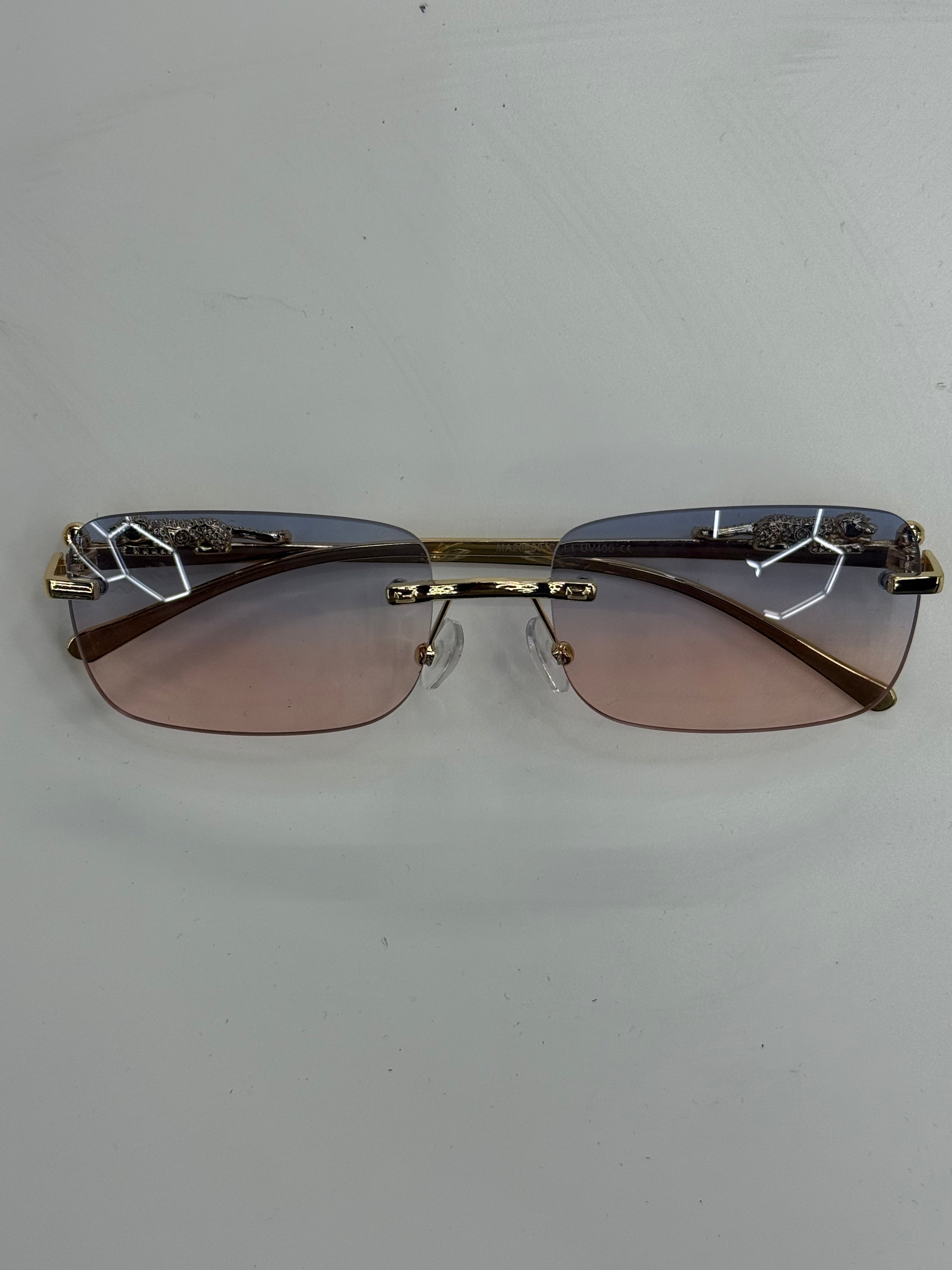 Lunette - Ninho jaguar - bleu dégradée rose