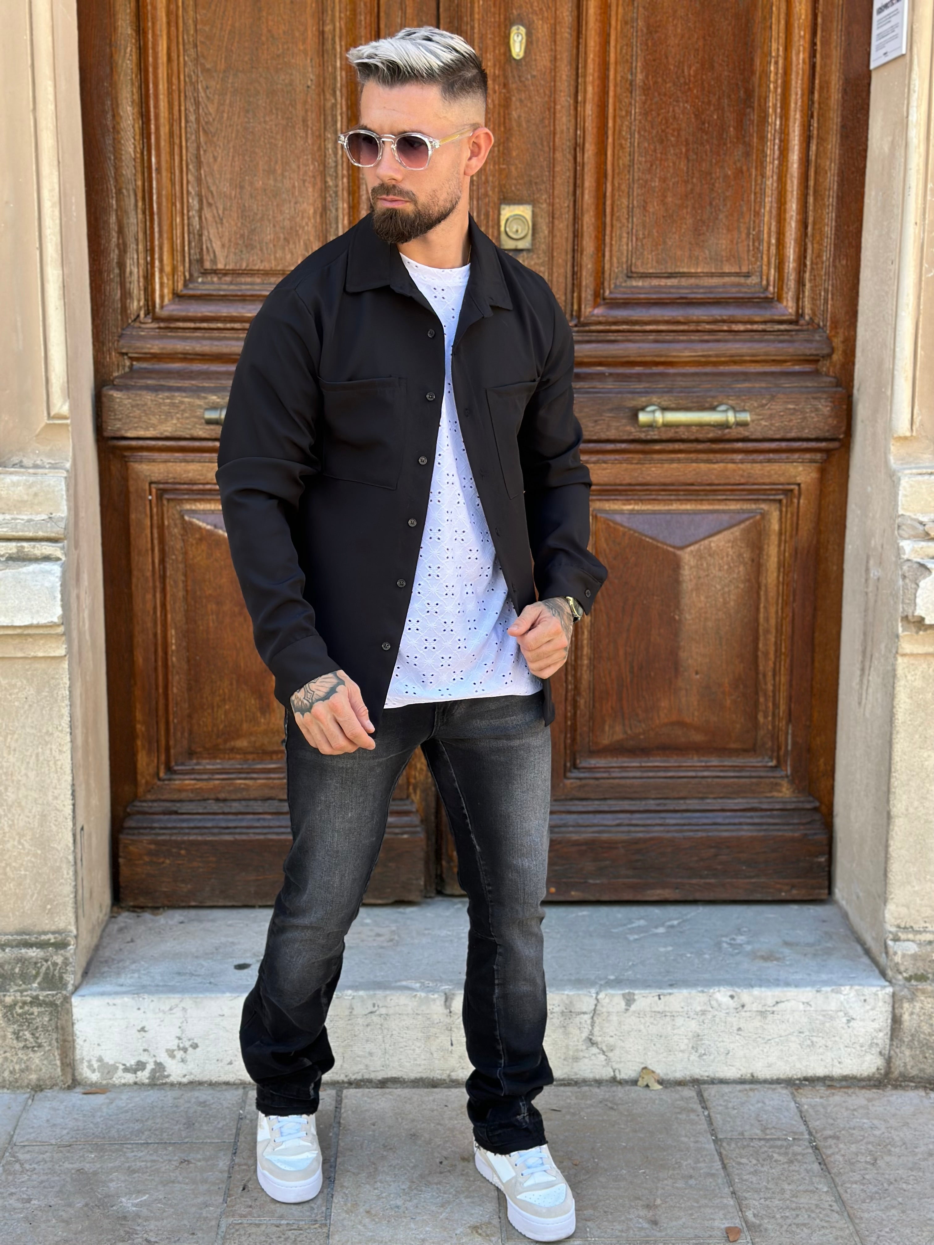 Uniplay - Chemise Lounge noir - Stayin