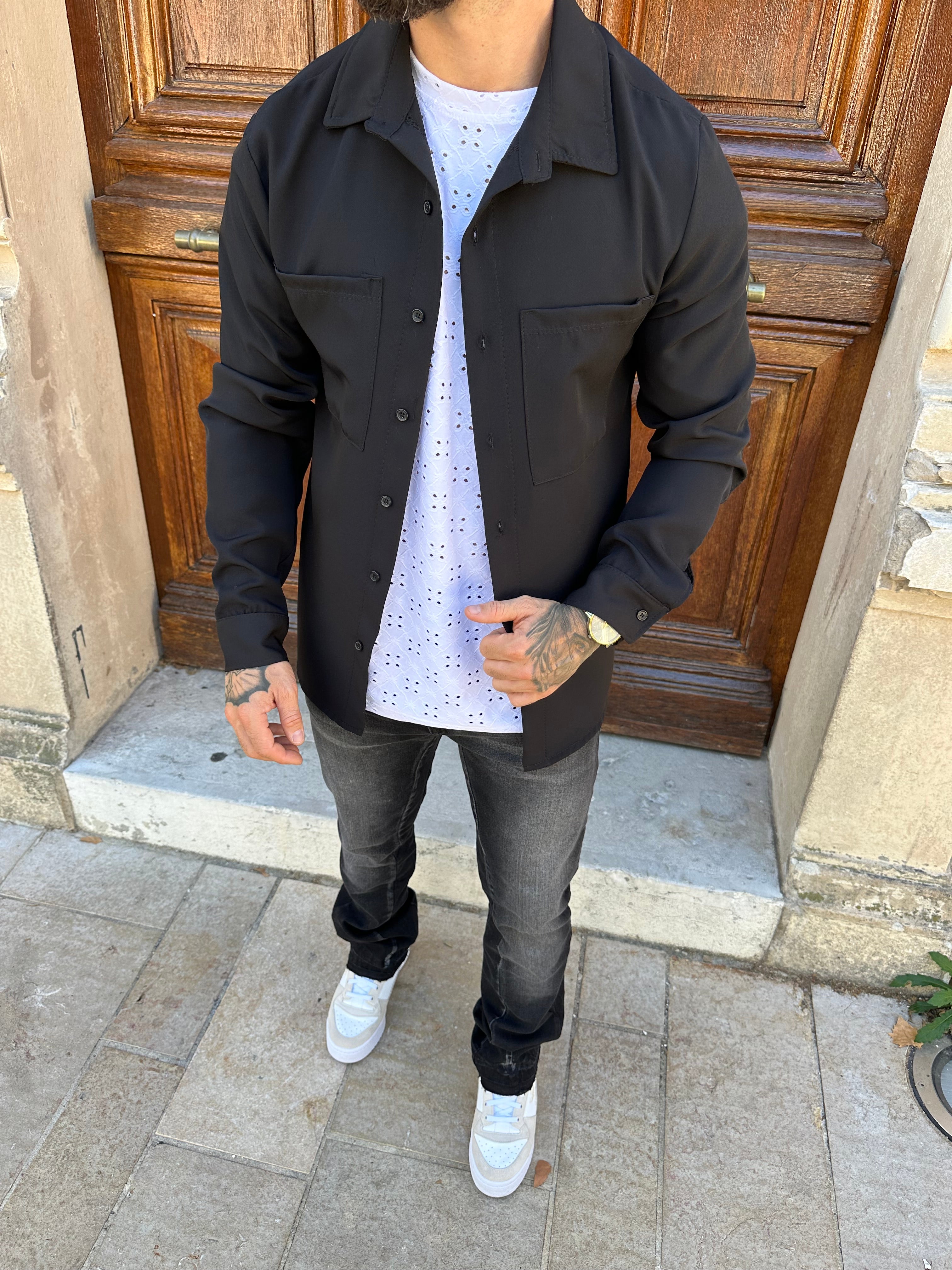 Uniplay - Chemise Lounge noir - Stayin