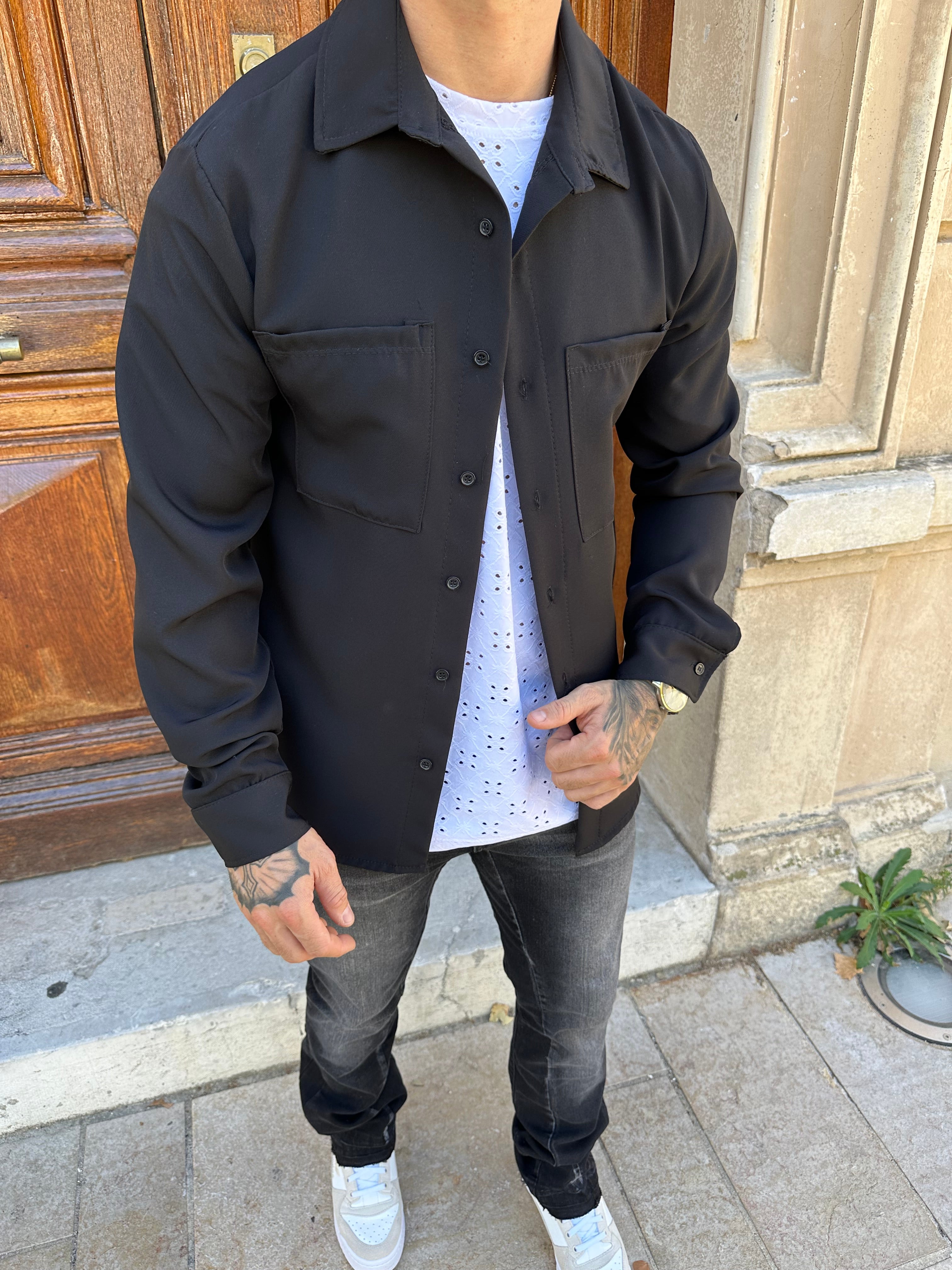 Uniplay - Chemise Lounge noir - Stayin