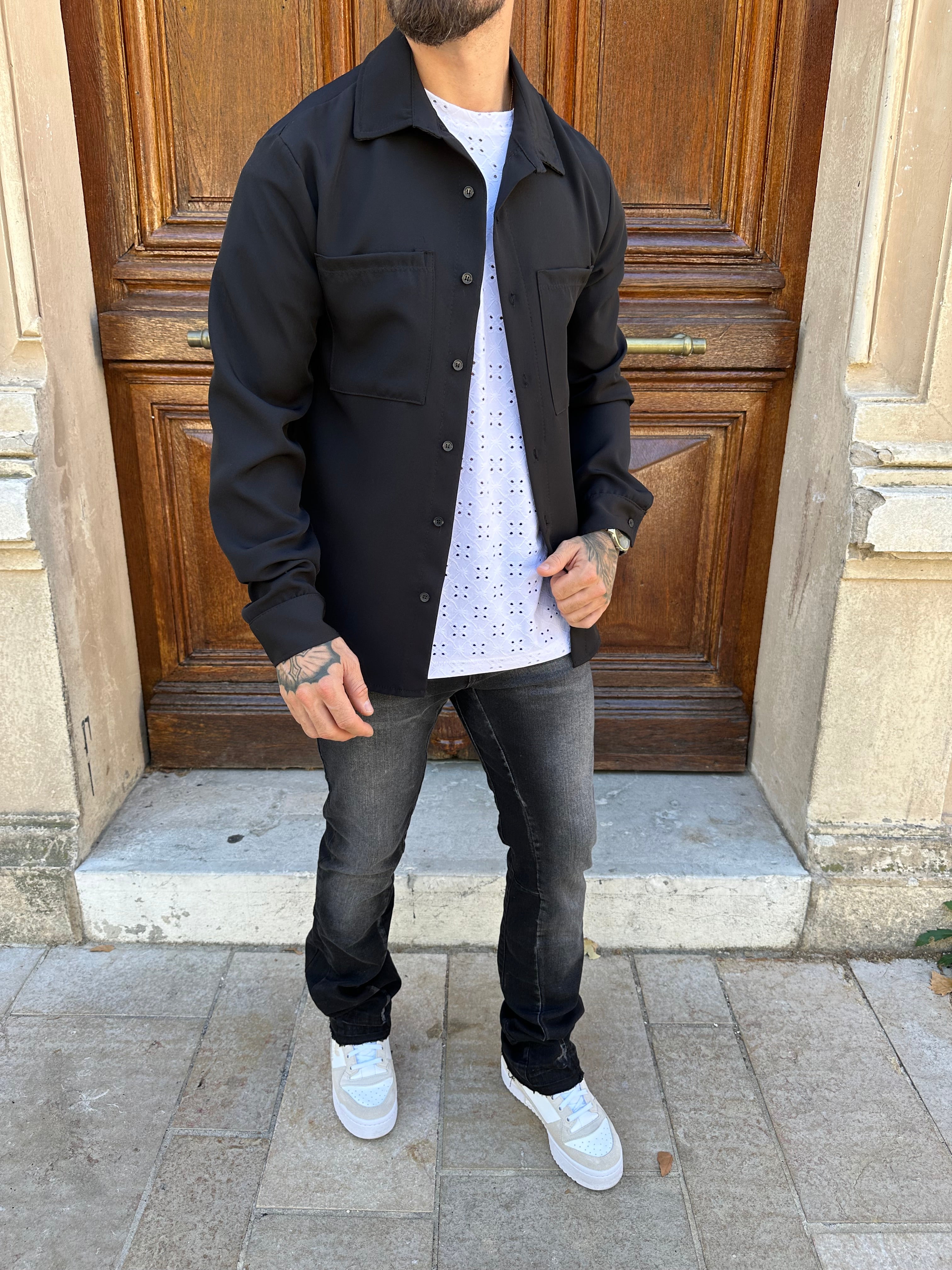 Uniplay - Chemise Lounge noir - Stayin