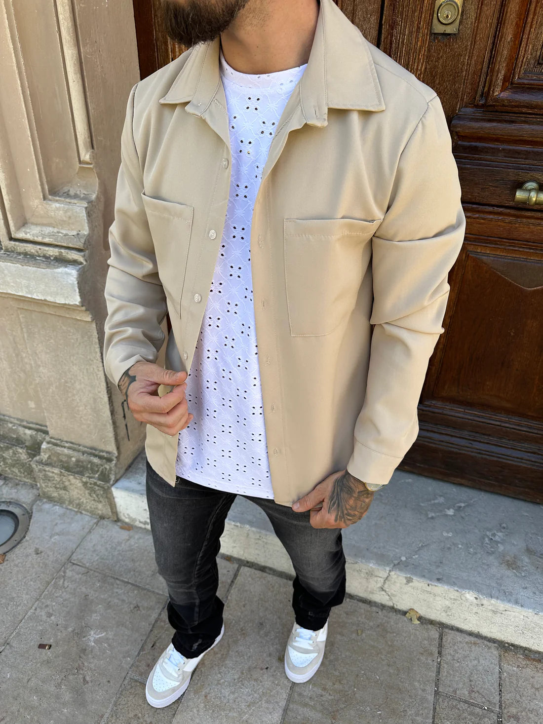 Uniplay - Chemise Lounge beige - Stayin