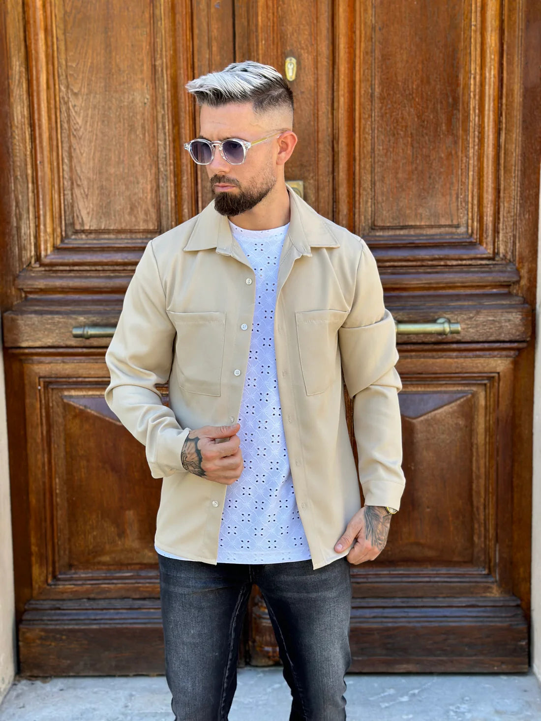 Uniplay - Chemise Lounge beige - Stayin