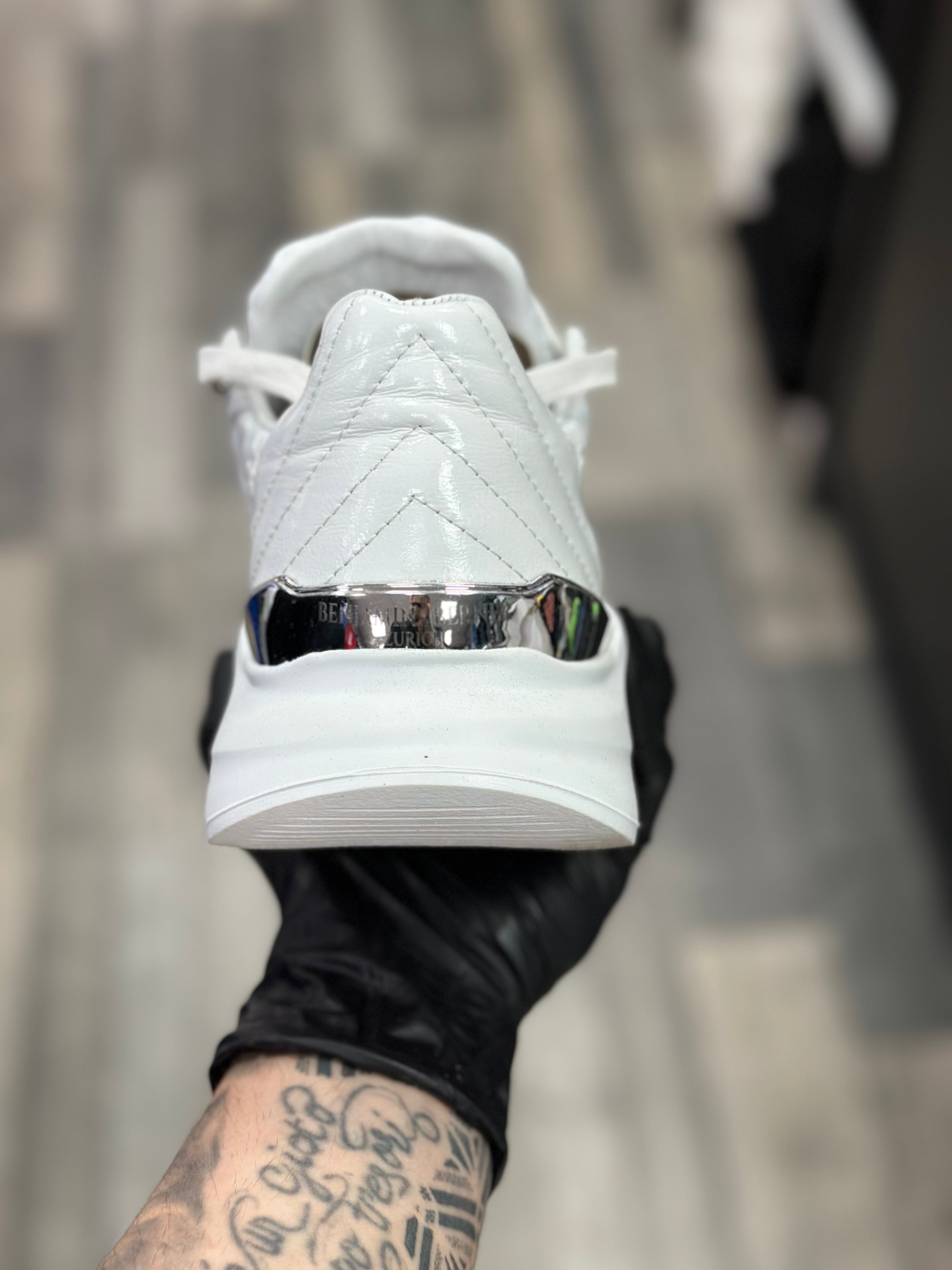 BENJAMIN BERNER - Basket ALPHA RUNNER Python blanc - Stayin