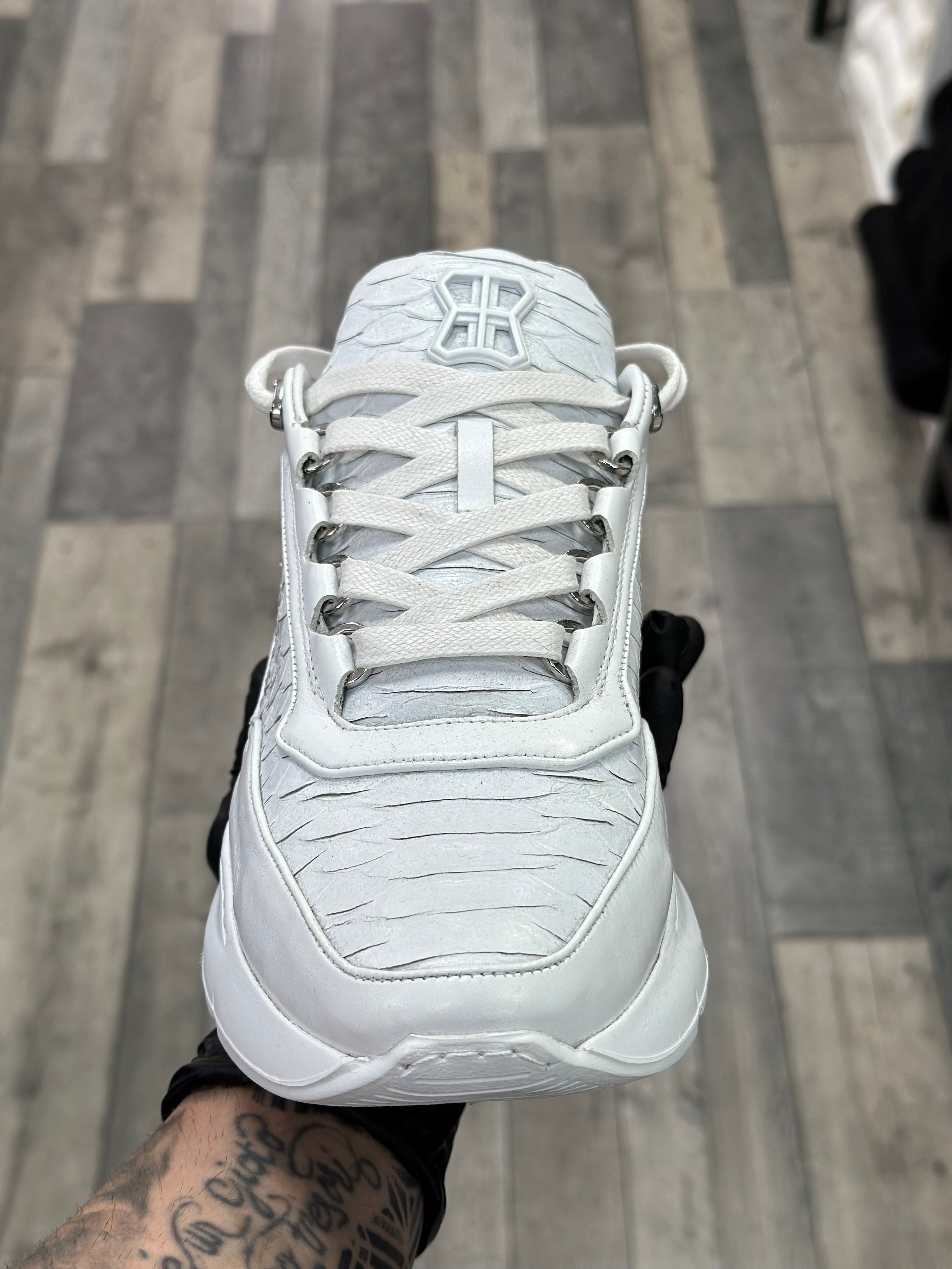 BENJAMIN BERNER - Basket ALPHA RUNNER Python blanc - Stayin