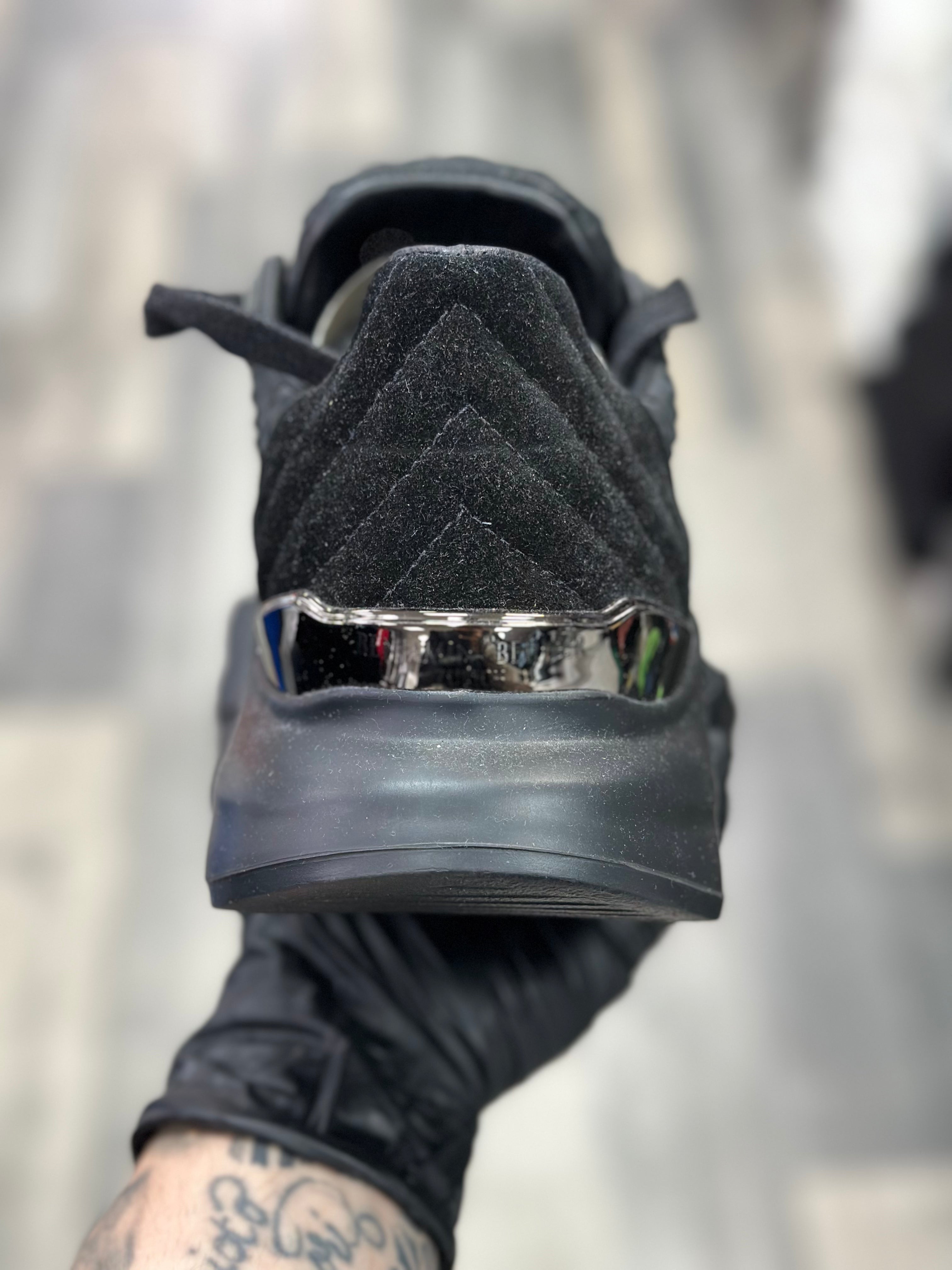 BENJAMIN BERNER - ALPHA RUNNER Black Python sneaker