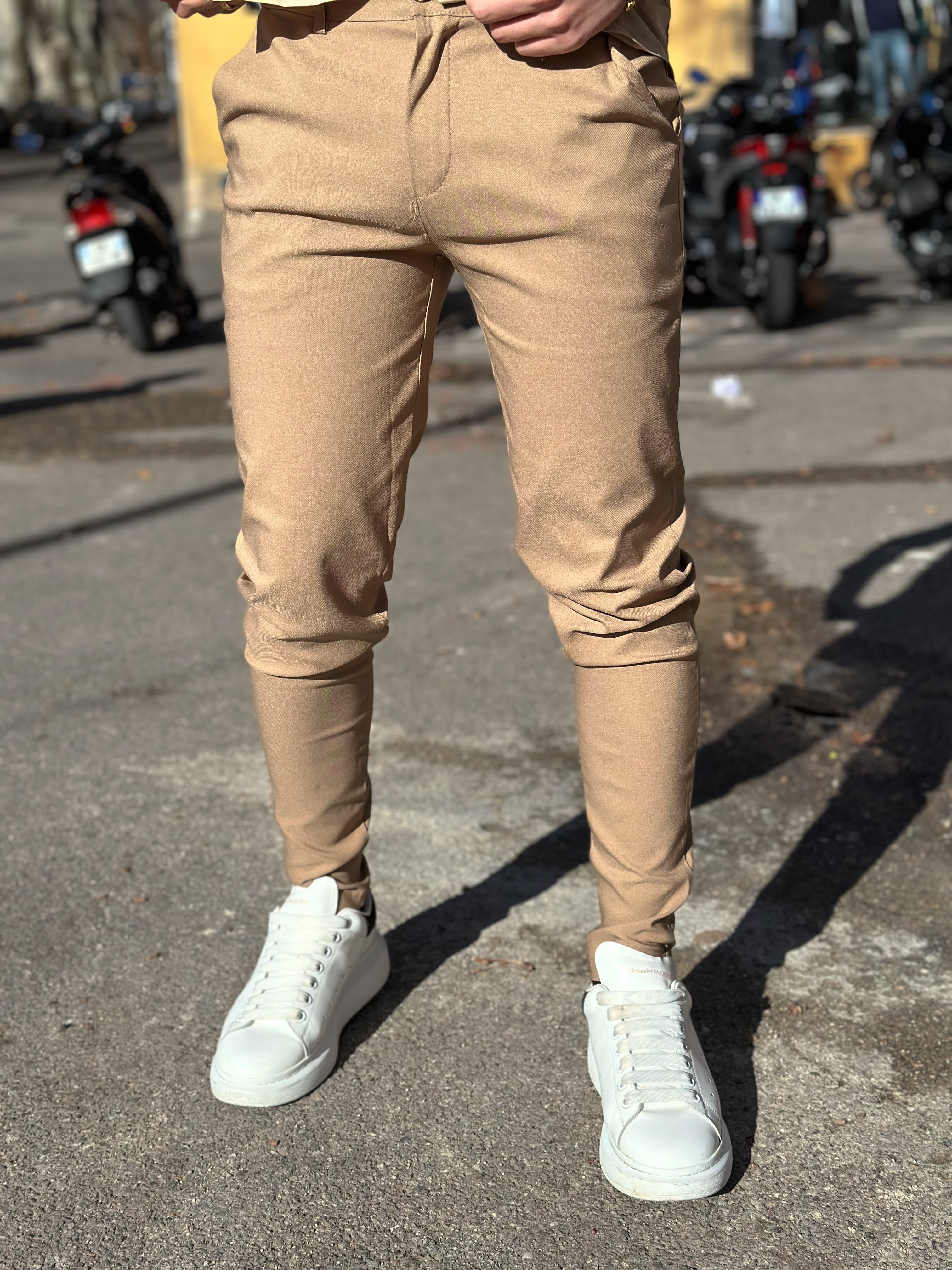 Frilivin - Pantalon cosy camel