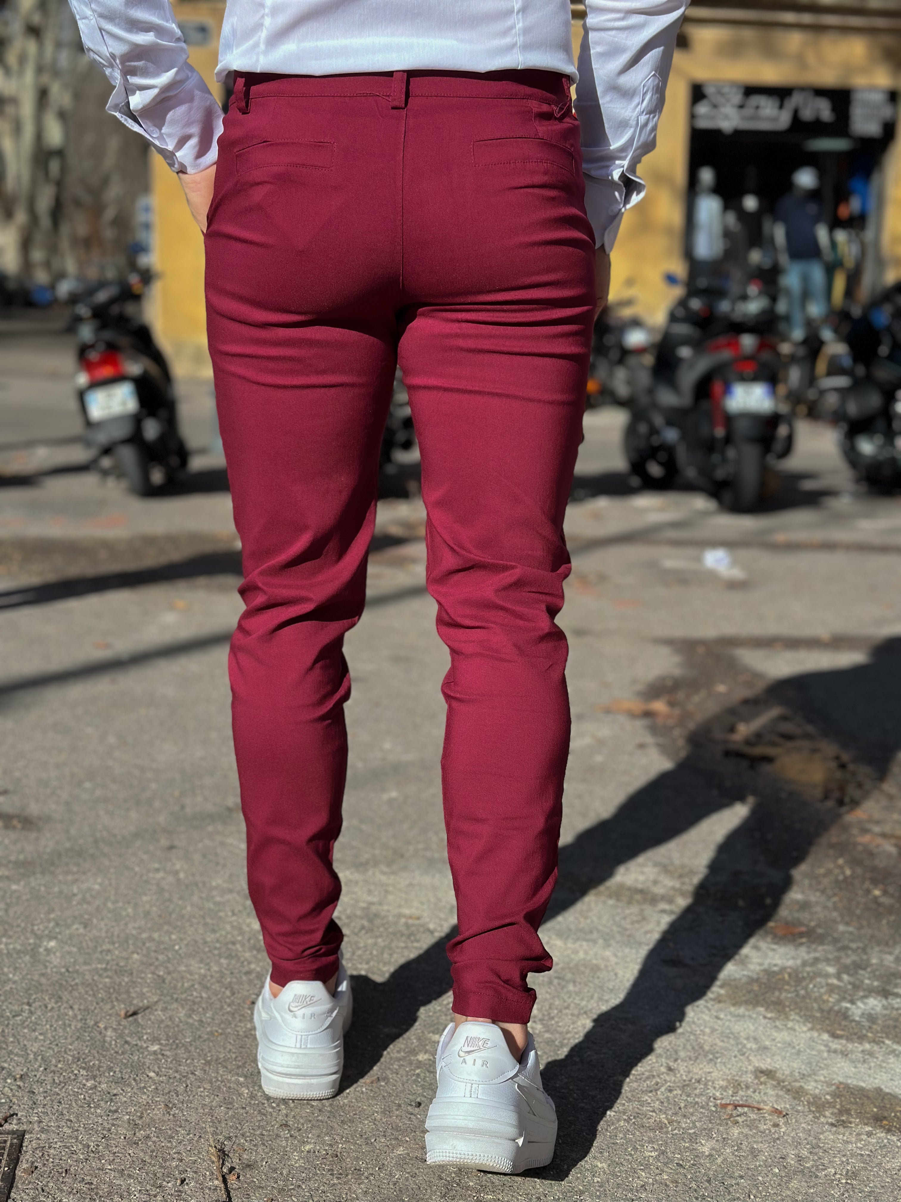 Frilivin - Pantalon cosy bordeaux