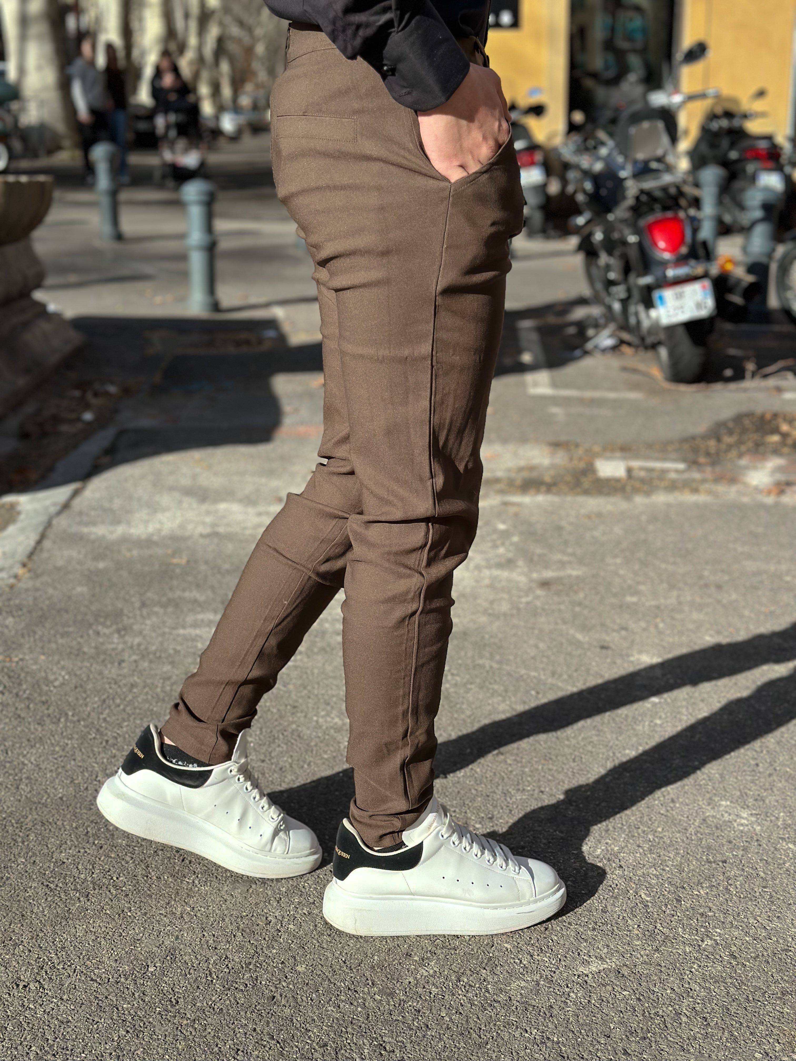 Frilivin - Pantalon cosy Marron