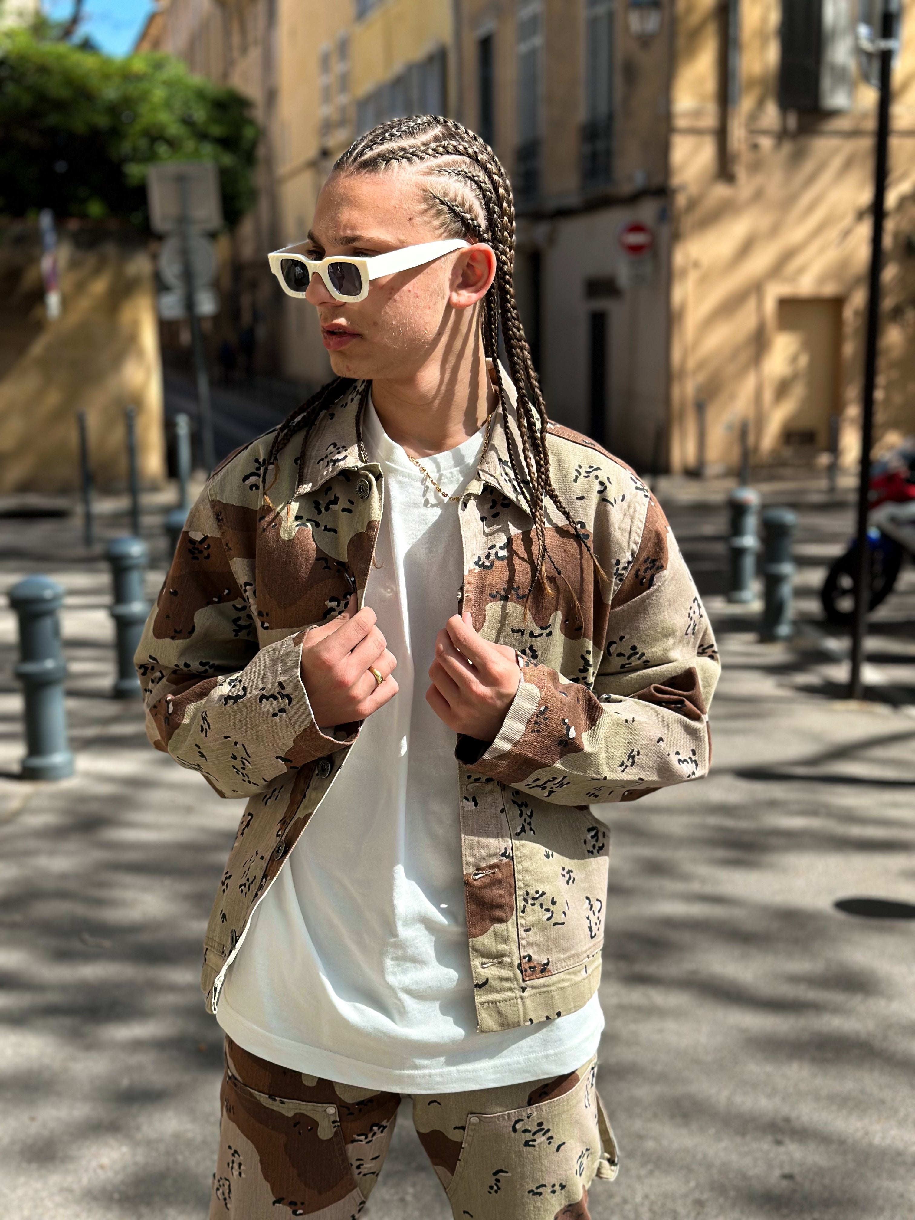 Ensemble Camo manche Longue Beige
