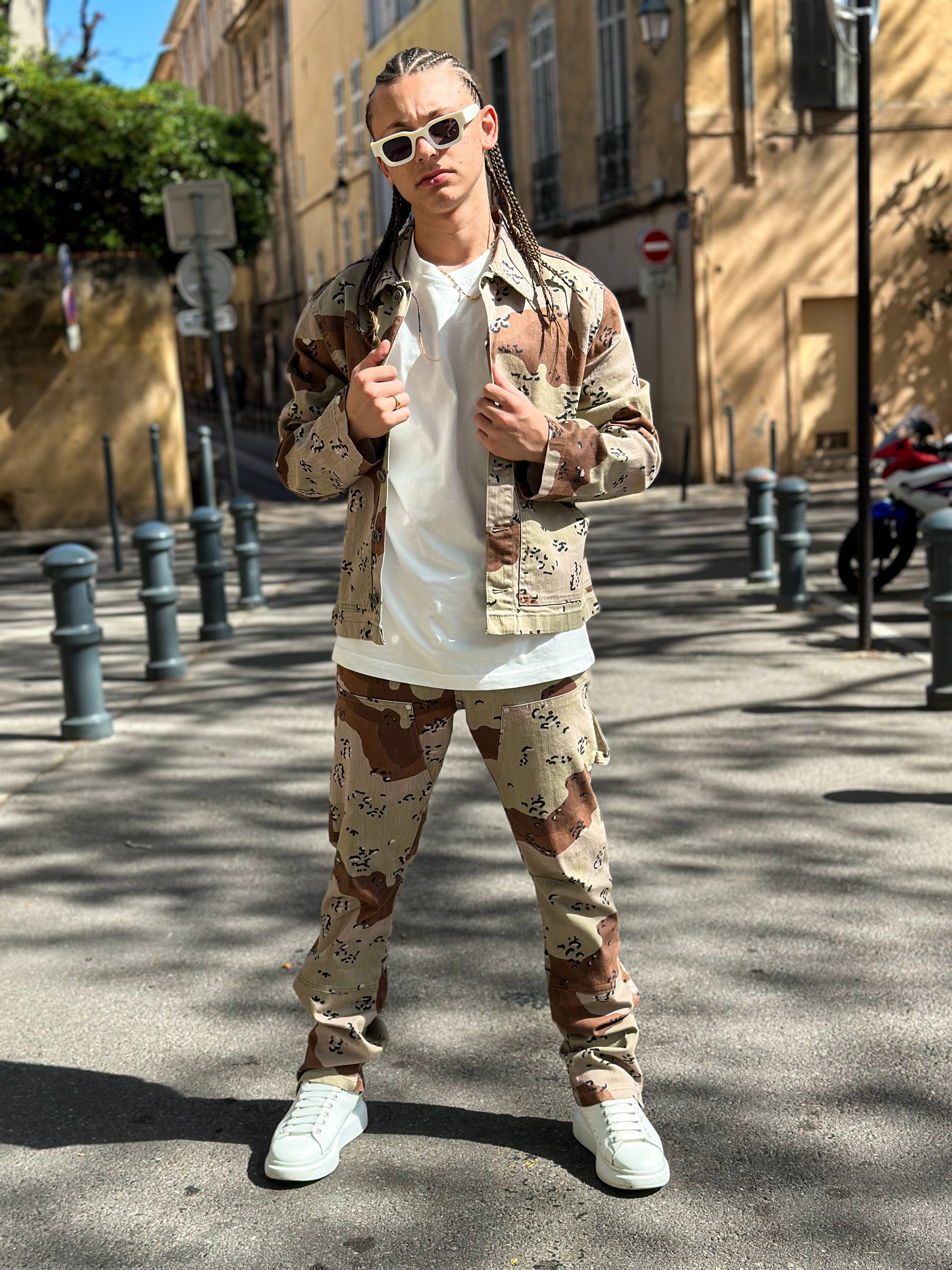 Ensemble Camo manche Longue Beige