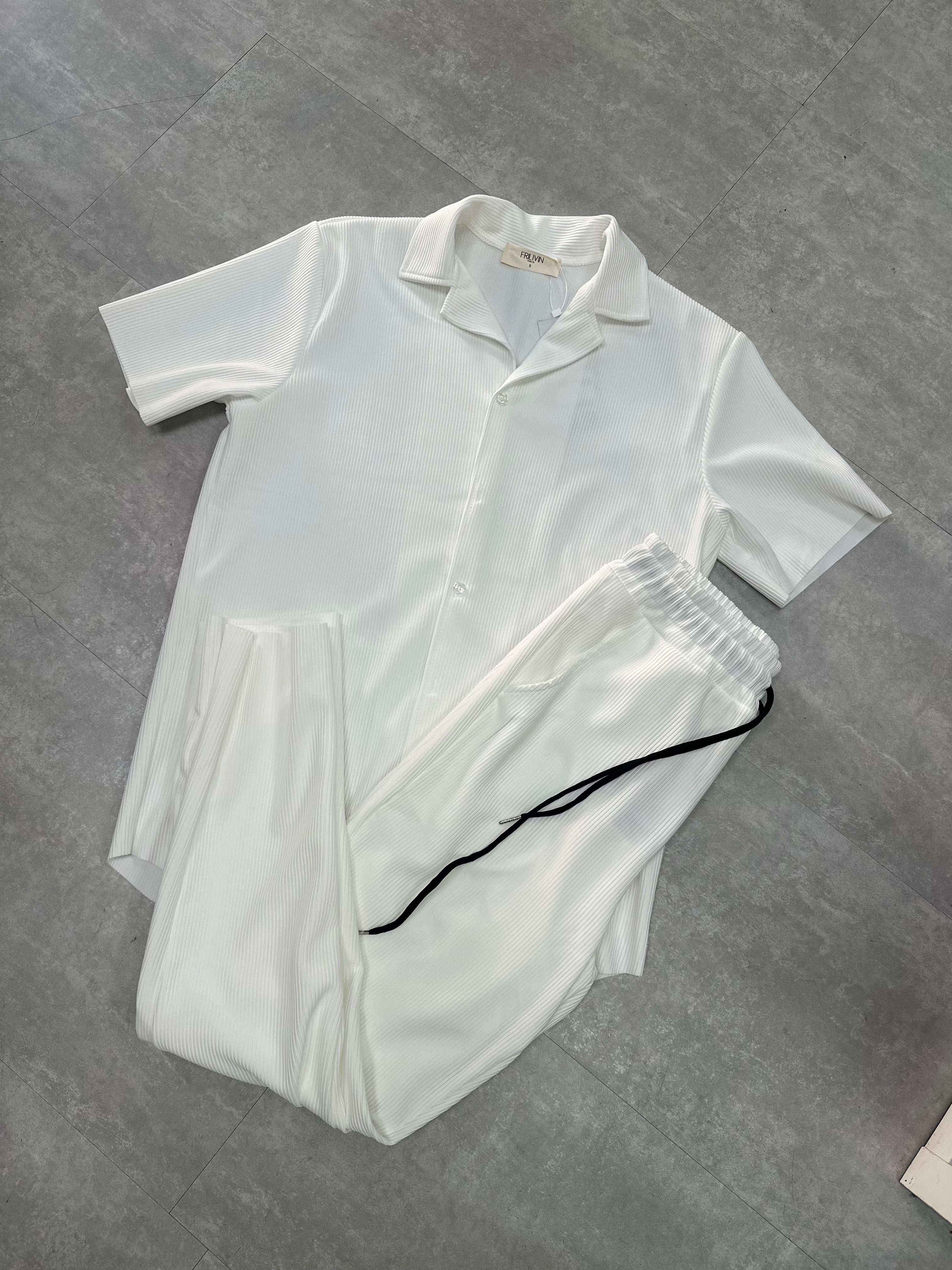 Ensemble Pablo Chemise pantalon Blanc