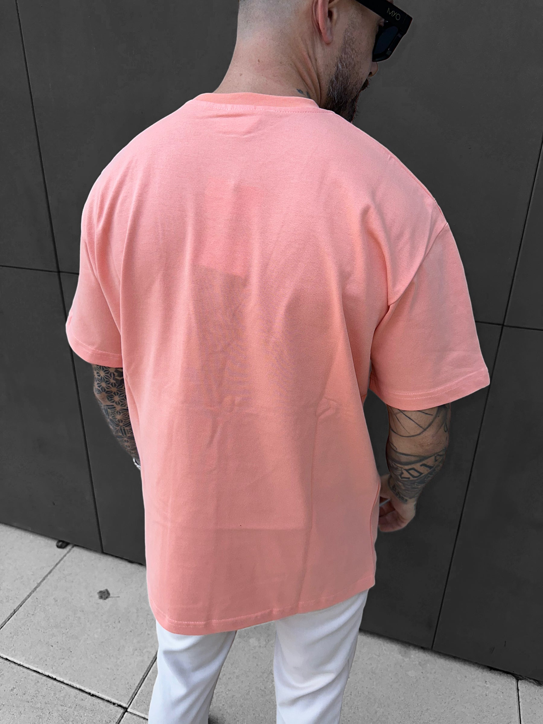 ADJ - T-shirt Saumon coeur Blanc