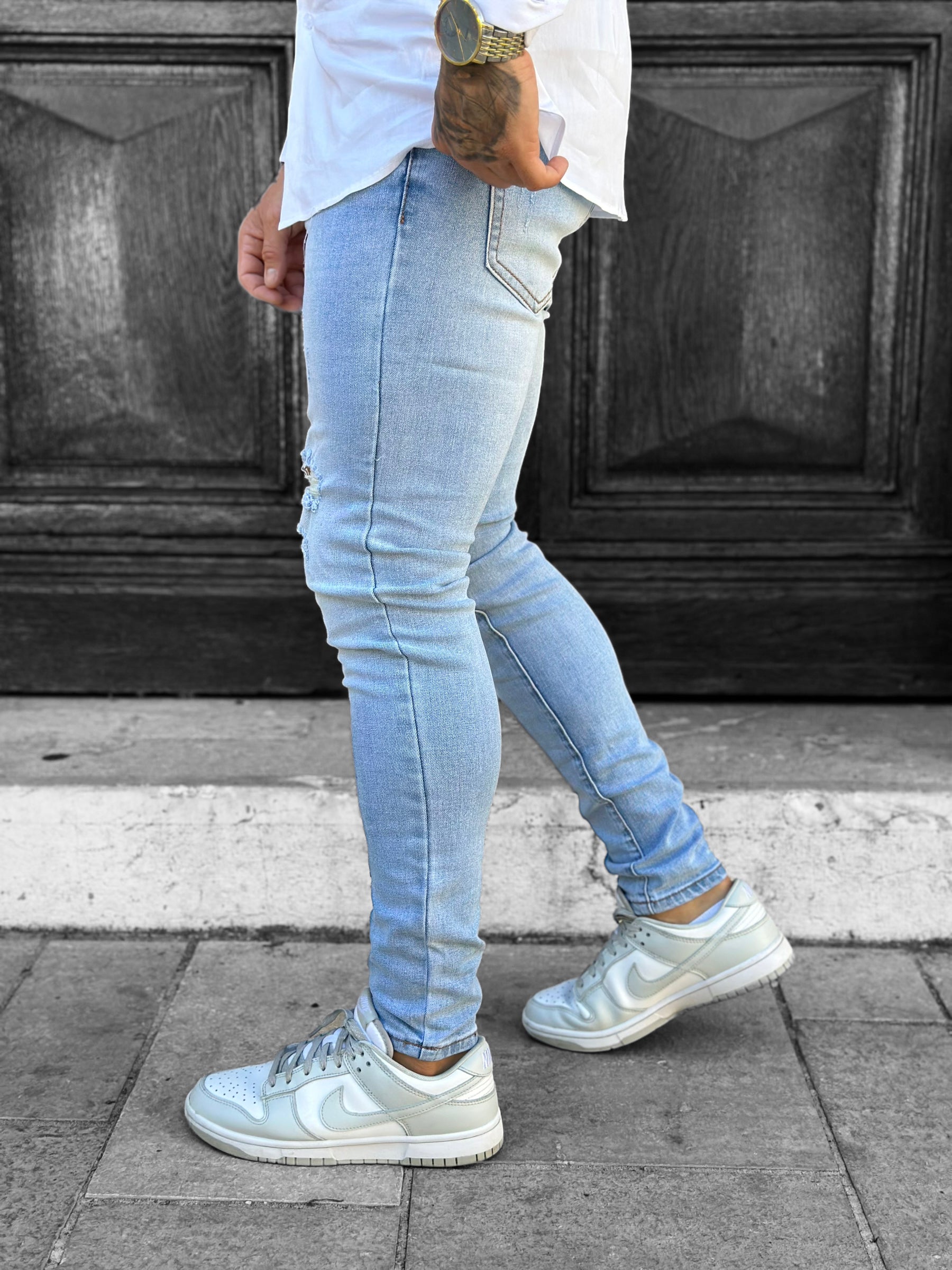 Sky blue slim jeans