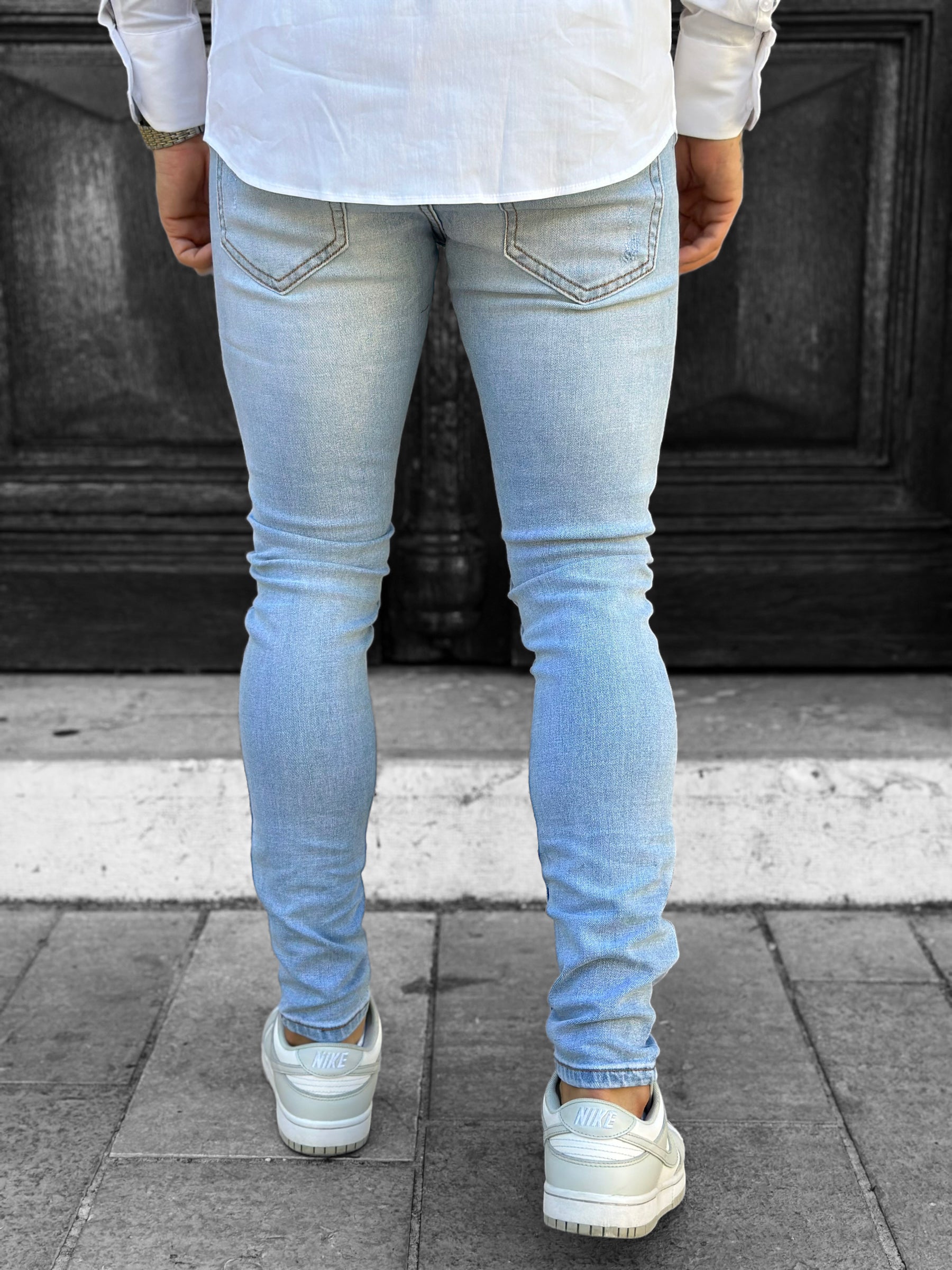 Sky blue slim jeans