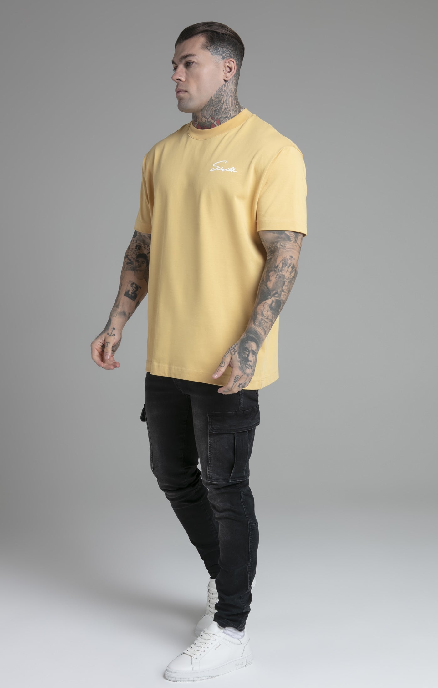 Siksilk - Script T-Shirt Yellow
