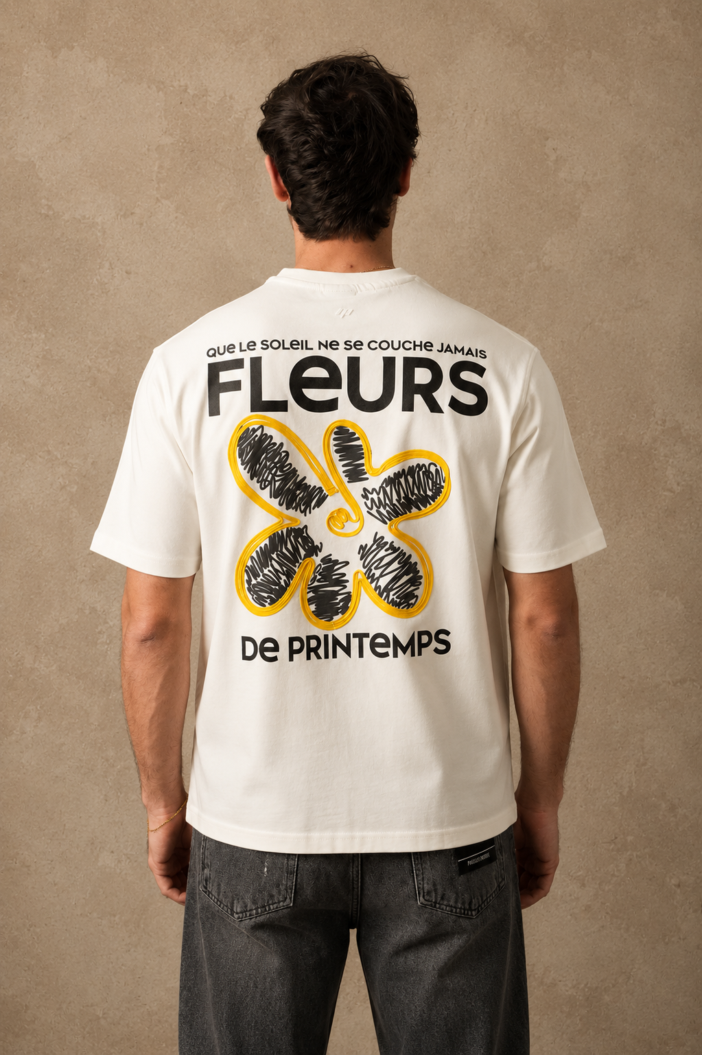 T-Shirt Fleur de printemps blanc
