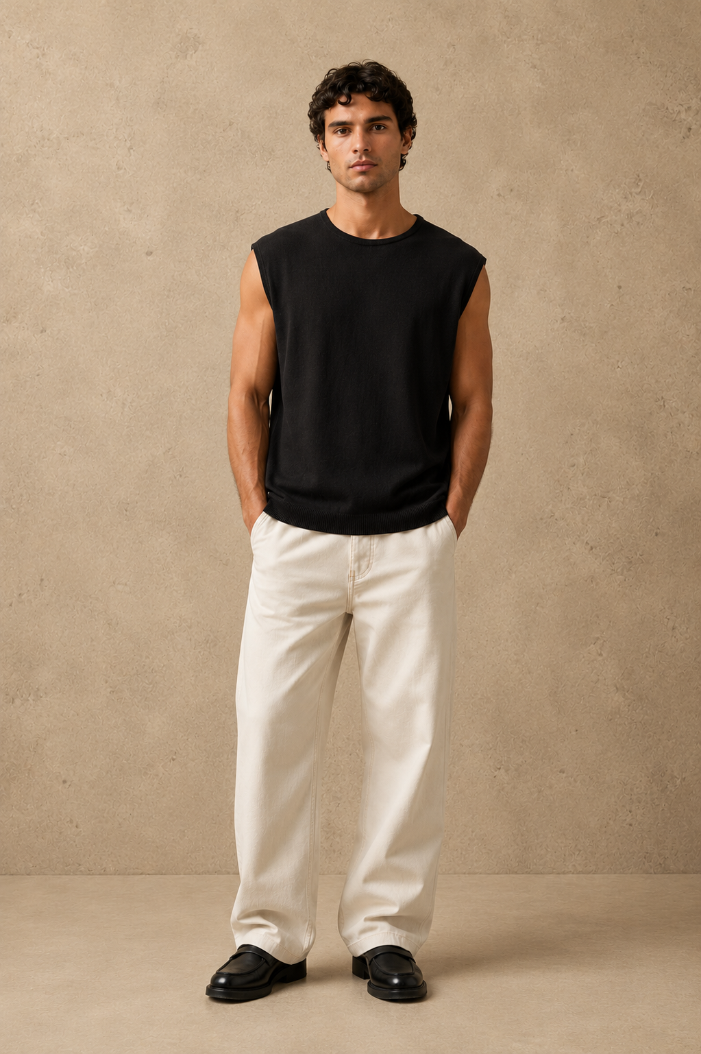 Débardeur maille noir