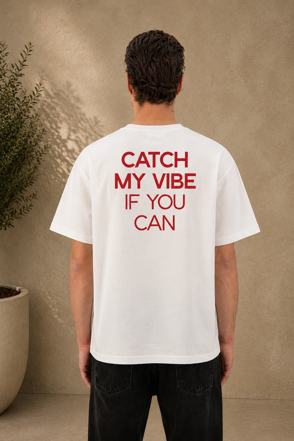 T-Shirt Catch My Vibe blanc