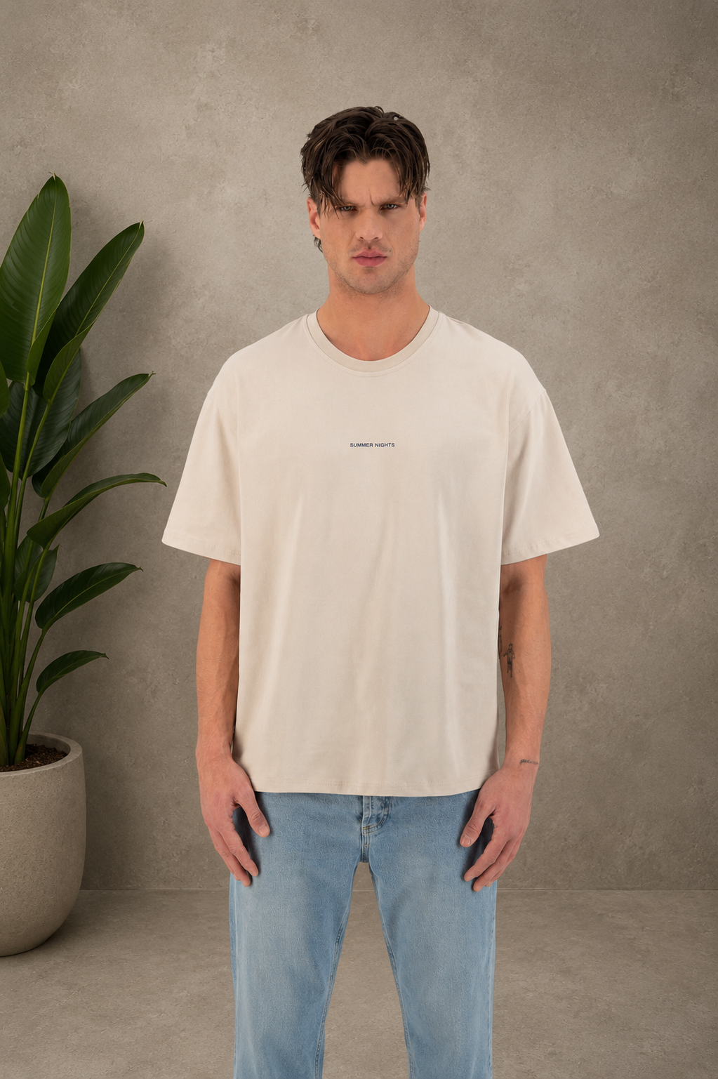 T-Shirt Summer Night beige