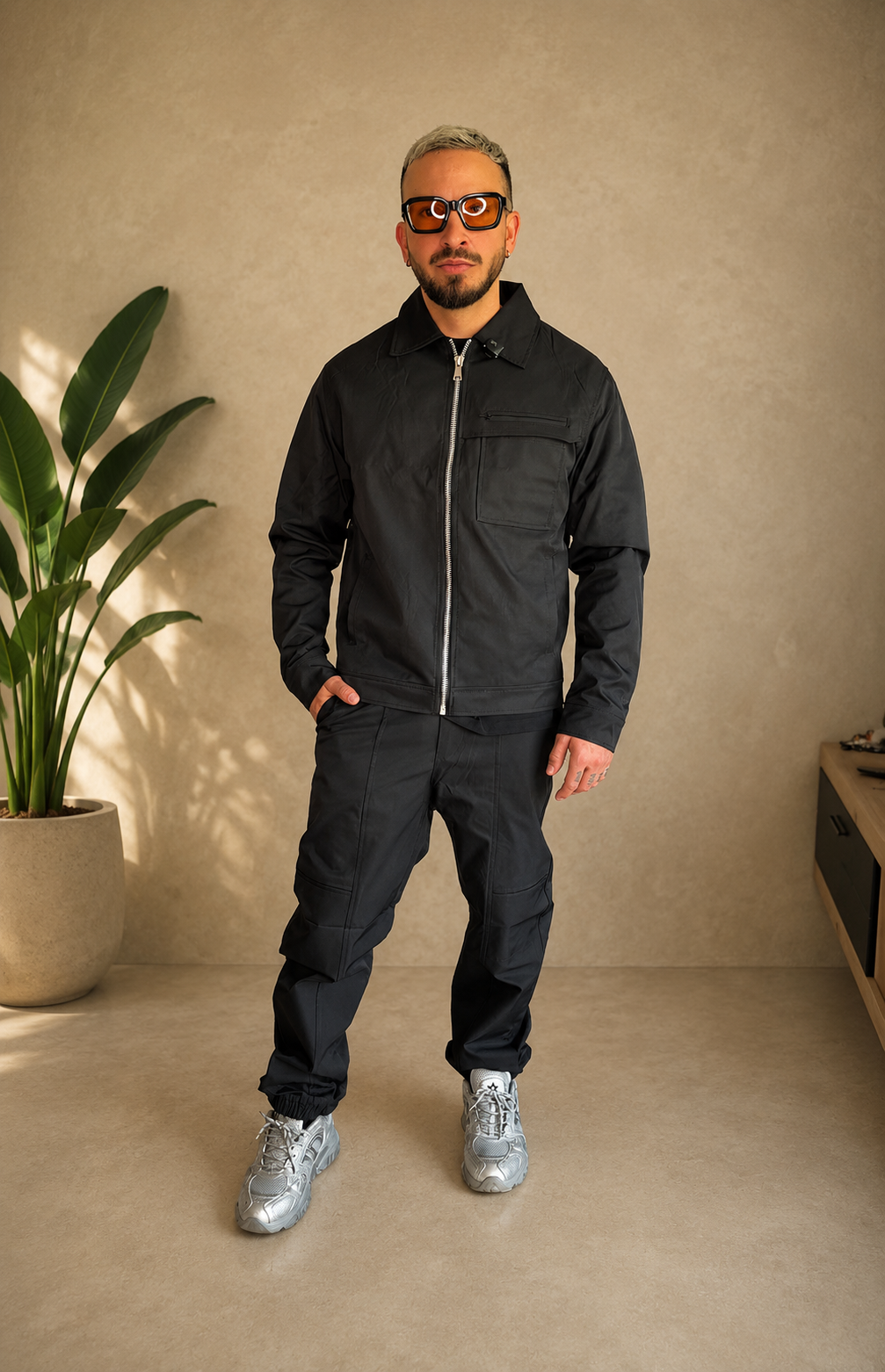 Ensemble zip imper noir