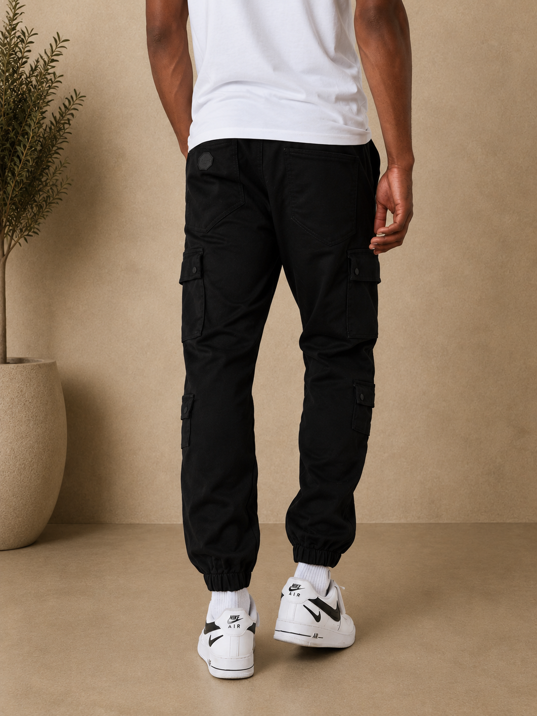 PXP - Pantalon cargo multipoches noir