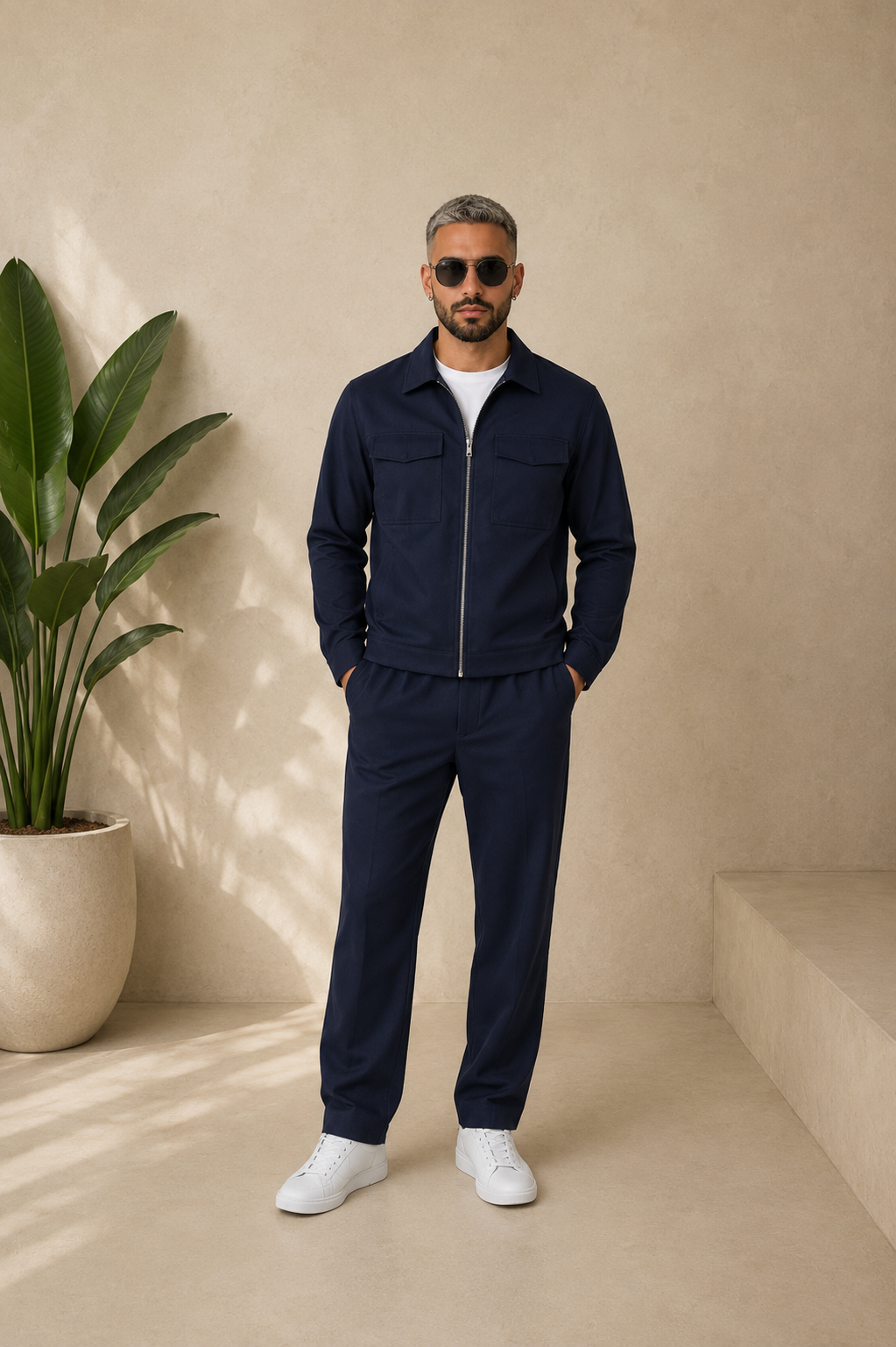 Ensemble cosy bleu marine