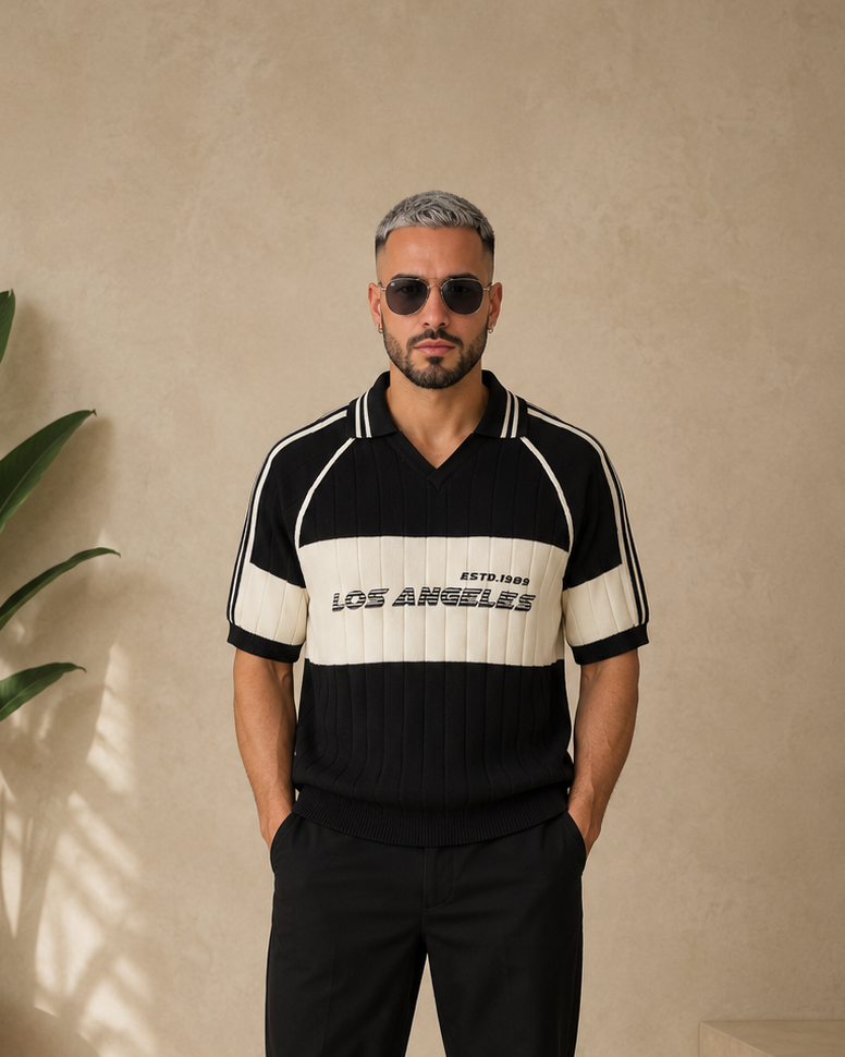 T-shirt maillot épais noir Los Angeles