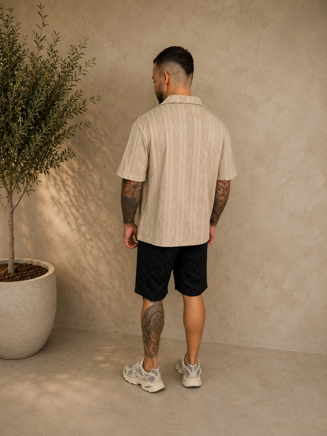 Chemise Valence M. courte beige