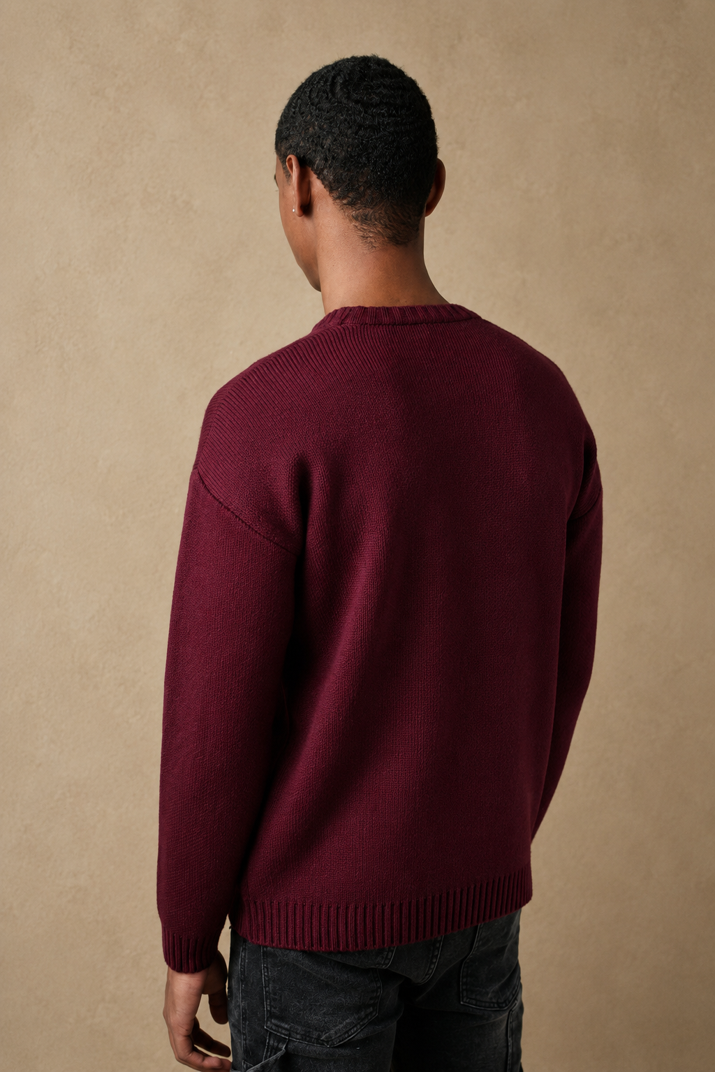 Pull Treffle bordeaux
