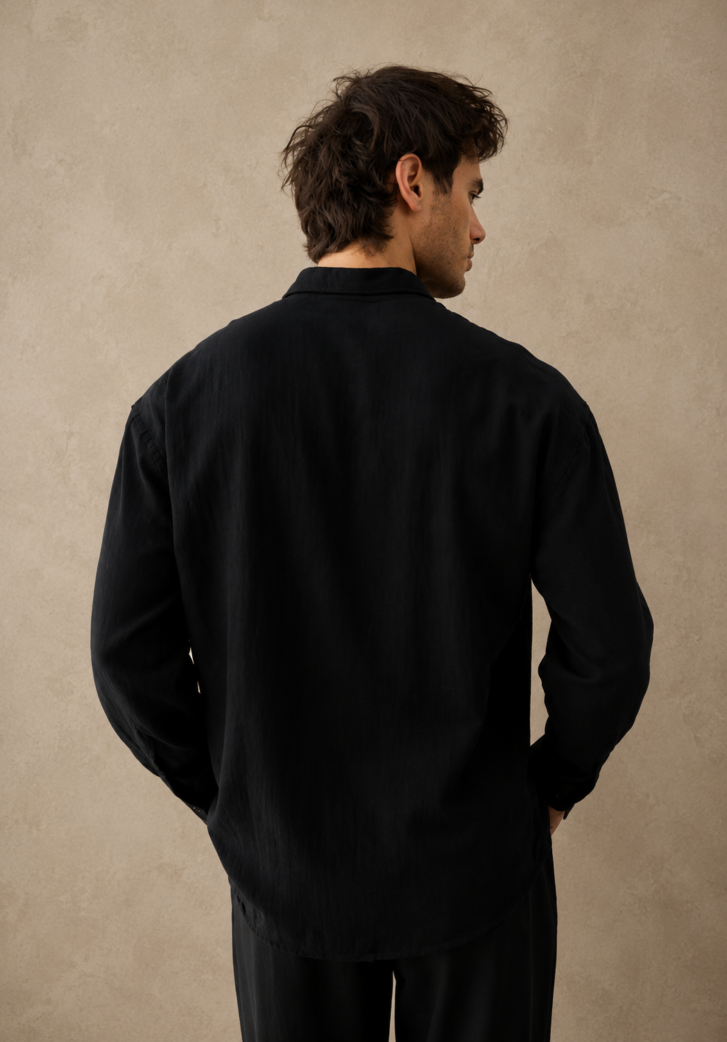 Chemise manches longues noire