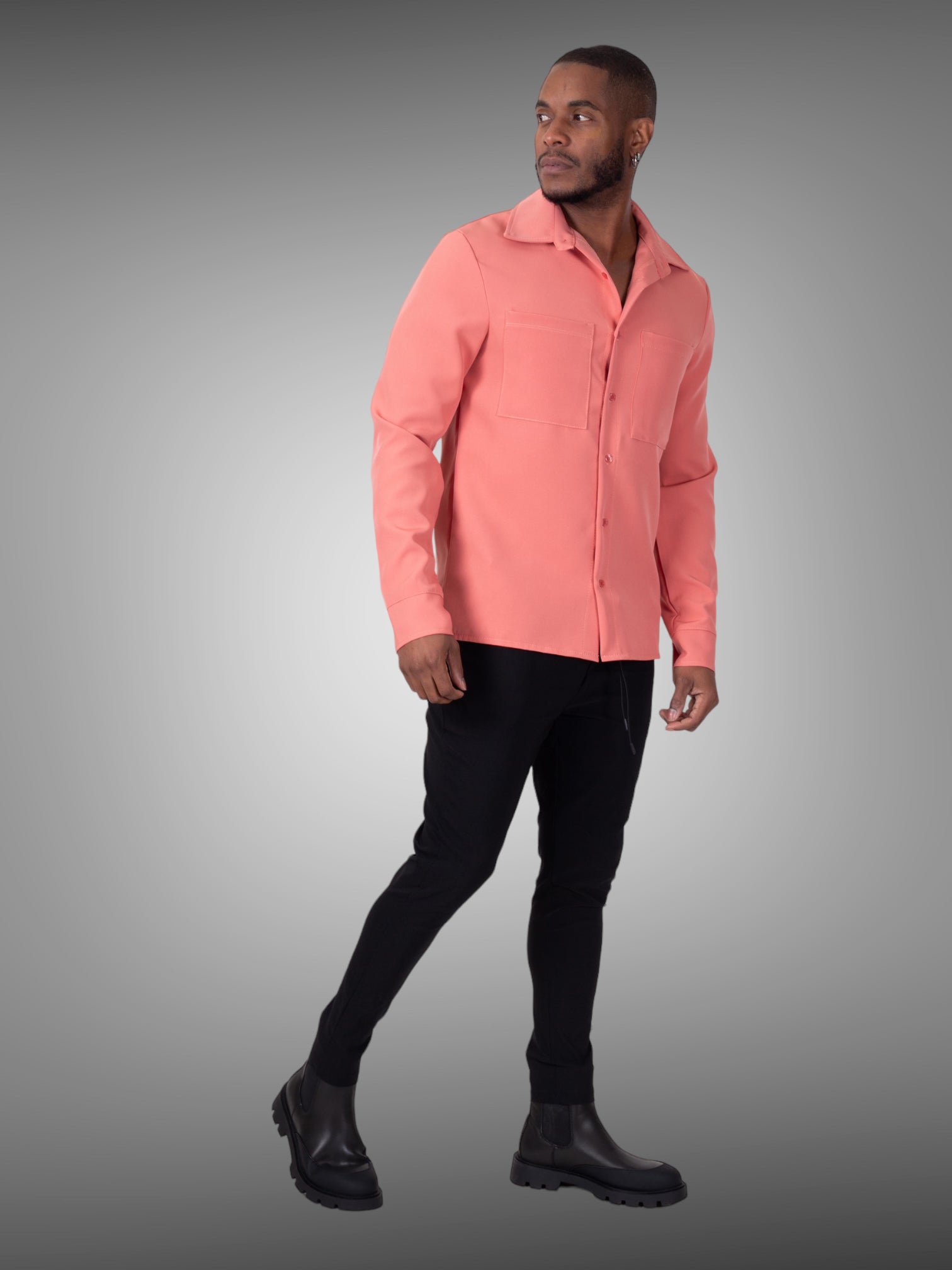 Uniplay - Chemise Lounge saumon - Stayin